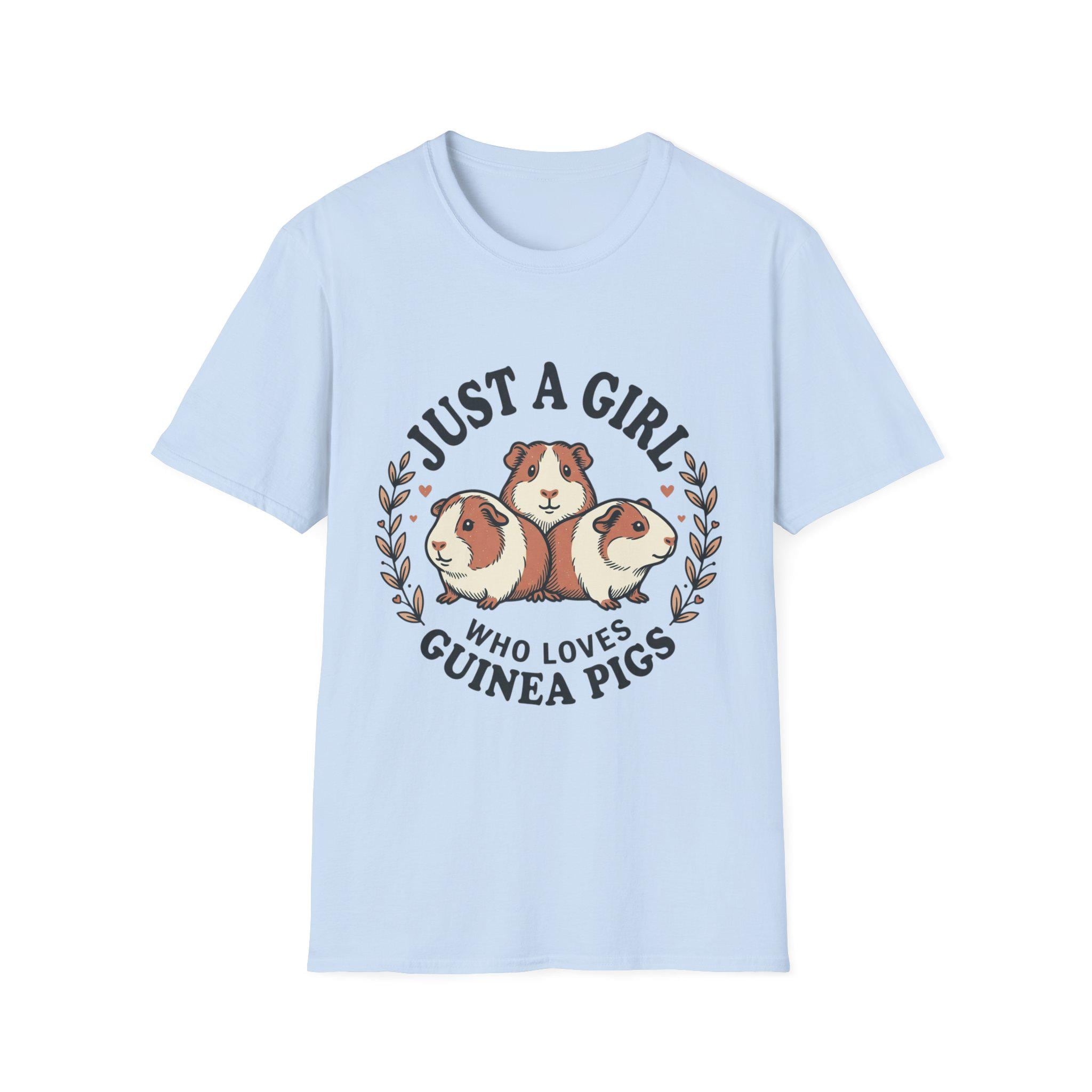 Just a Girl Who Loves Guinea Pigs T-Shirt | Guinea Pig Illustration