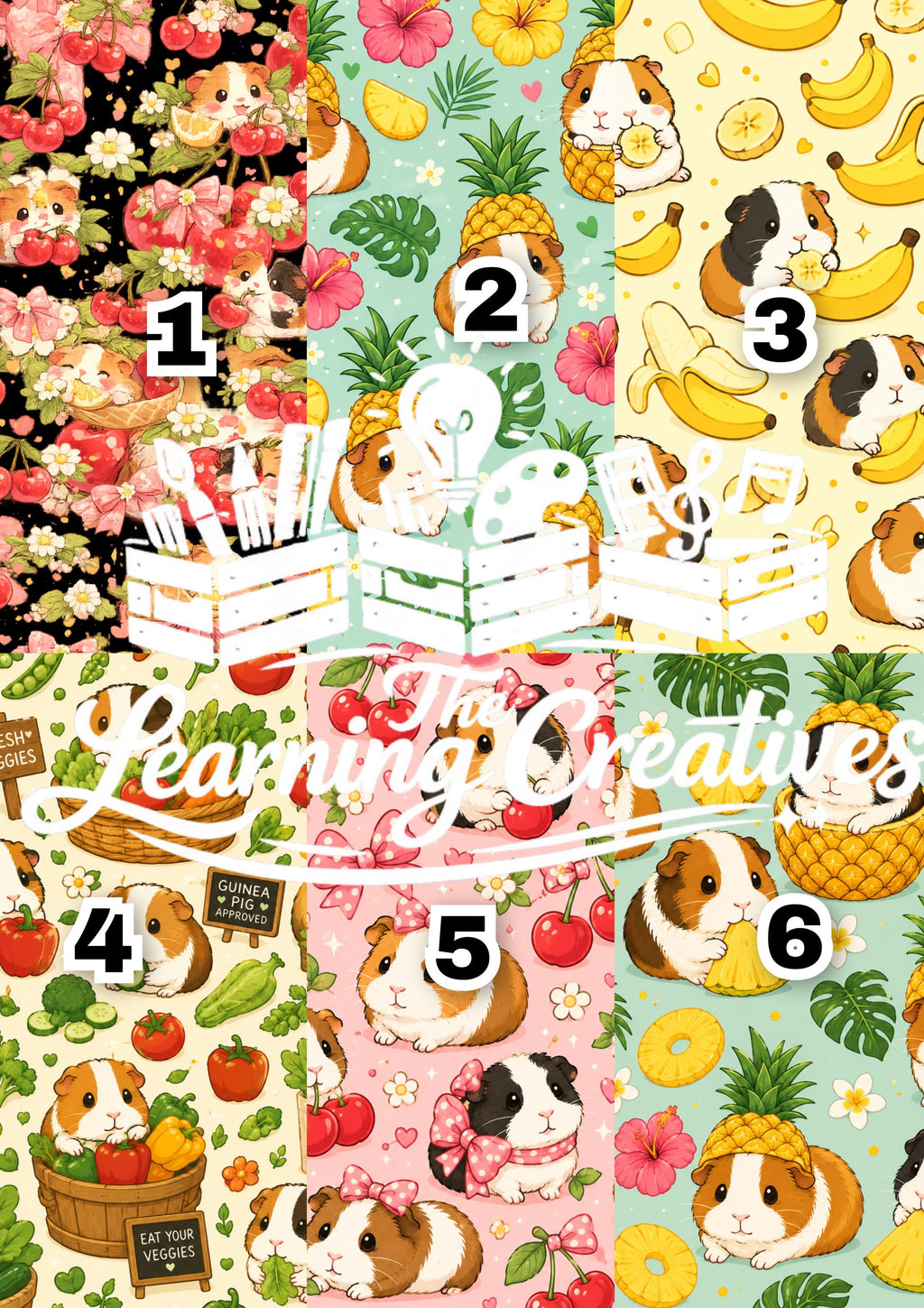 Guinea Pig Lemon Blueberry Hammock, Watercolor Fruit Print Hanging Pet Bed