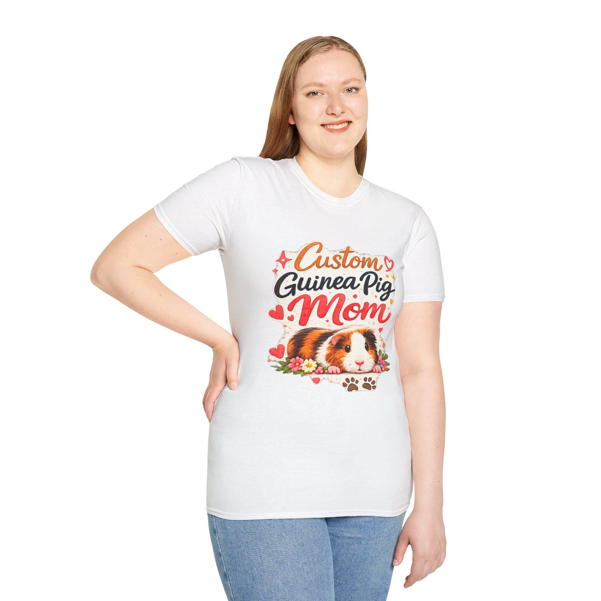 Custom Personalized Guinea Pig Mom T-Shirt | Personalized Pet Shirt, Excellent Gift!