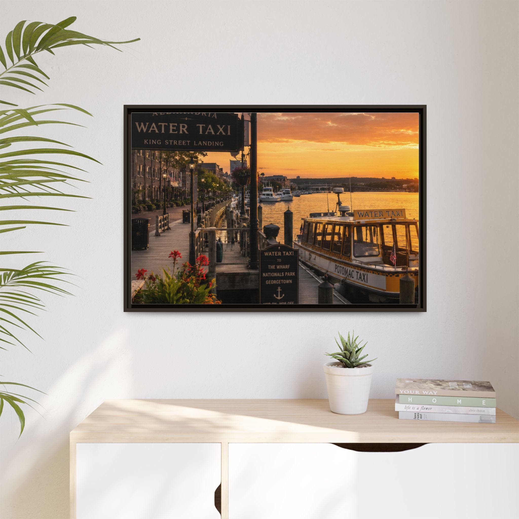 Alexandria VA Harbor Water Taxi Sunset Art (Digital Download) King Street Landing Waterfront Scene, Excellent Gift!