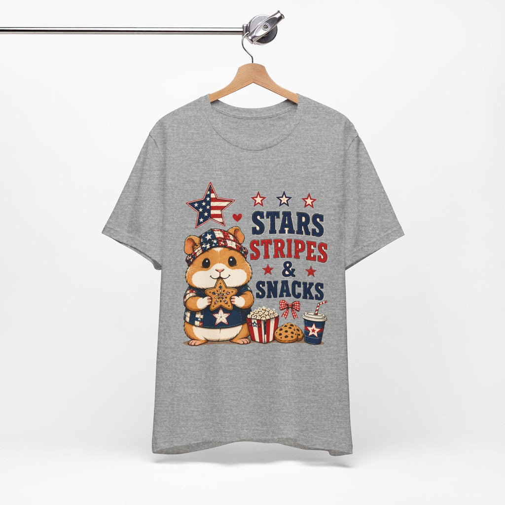 Hamster Fourth of July T-Shirt | Patriotic Stars Stripes Snacks Tee, Excellent Gift!