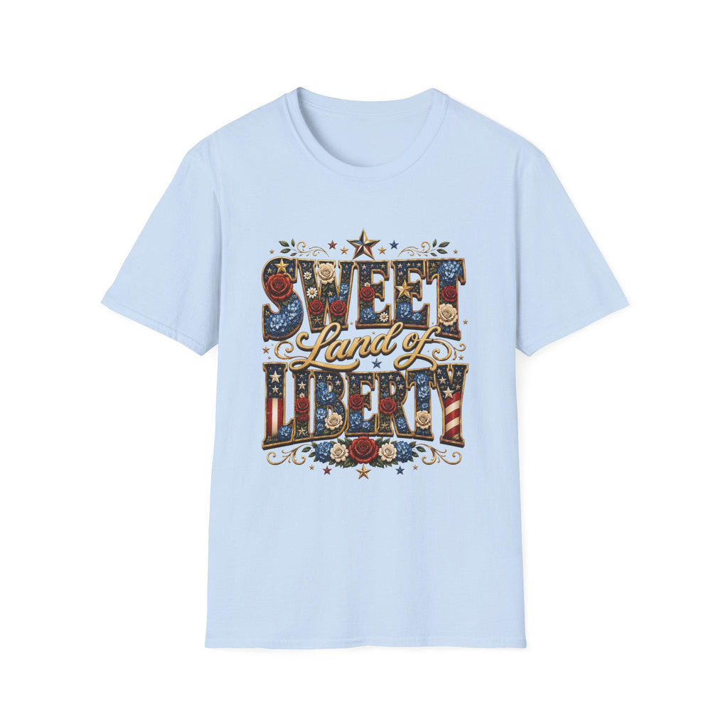 Sweet Land of Liberty T-Shirt | Americana Floral Stars, 250th Anniversary, 4th July, Excellent Gift!