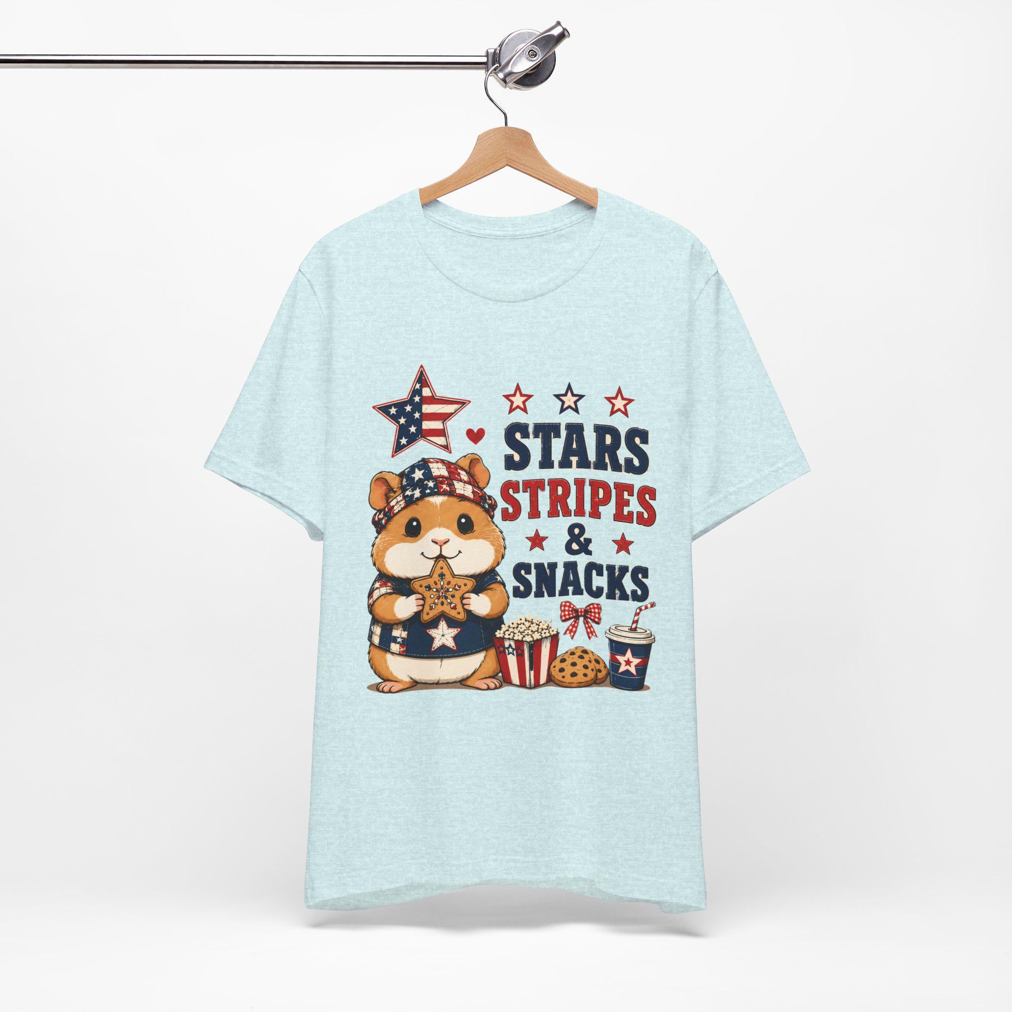 Hamster Fourth of July T-Shirt | Patriotic Stars Stripes Snacks Tee, Excellent Gift!