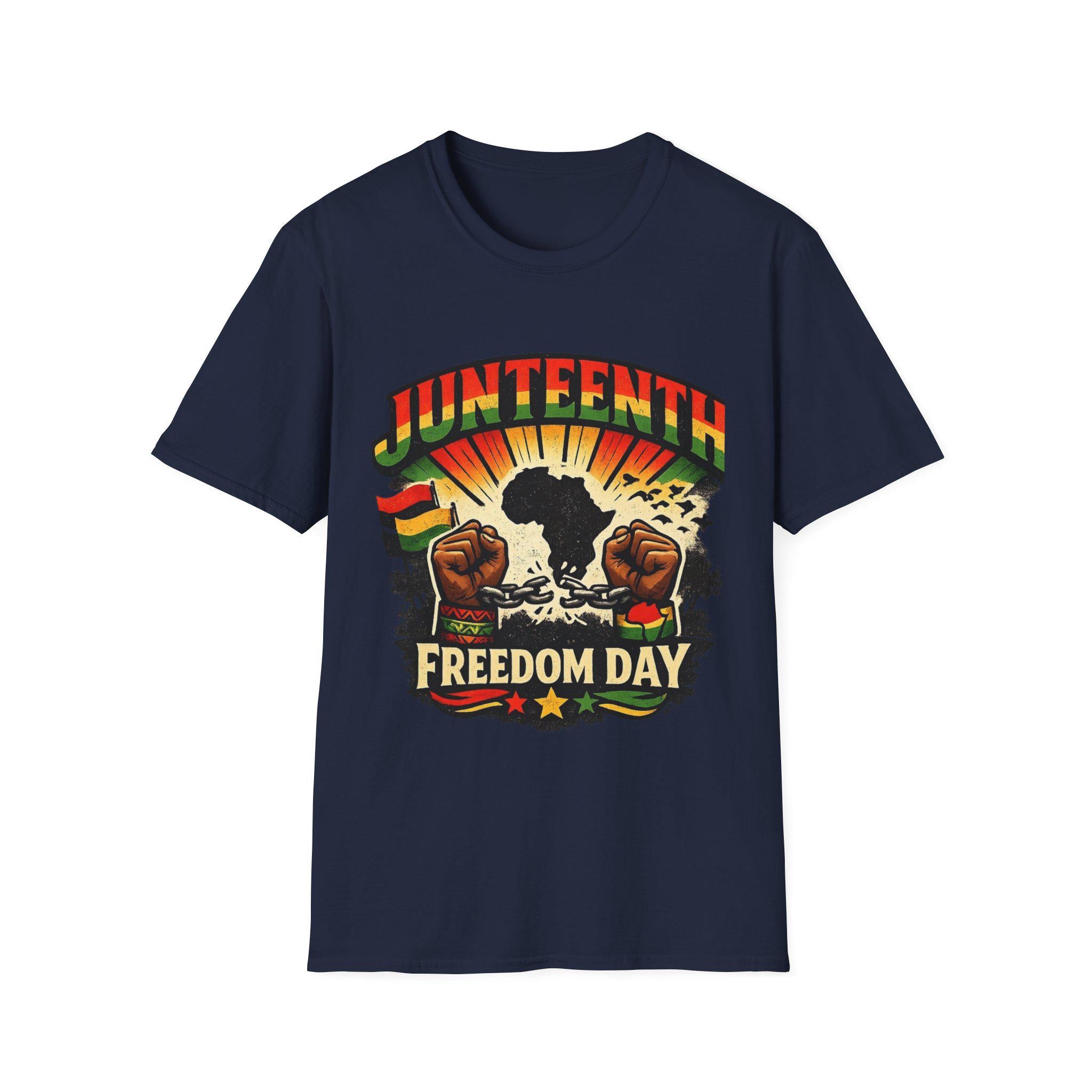 Juneteenth Freedom Day T-Shirt | African Fist, Pan-African Colors