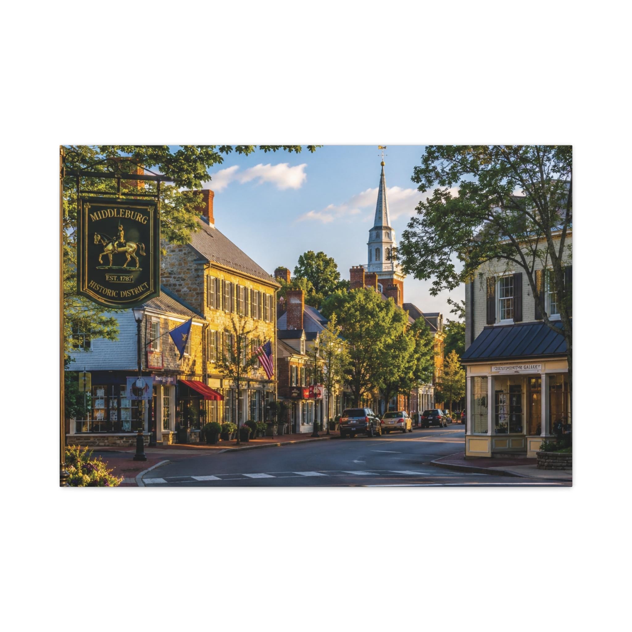 Middleburg Virginia Historic District Print | Loudoun Horse Country Art (Digital Download), Excellent Gift!