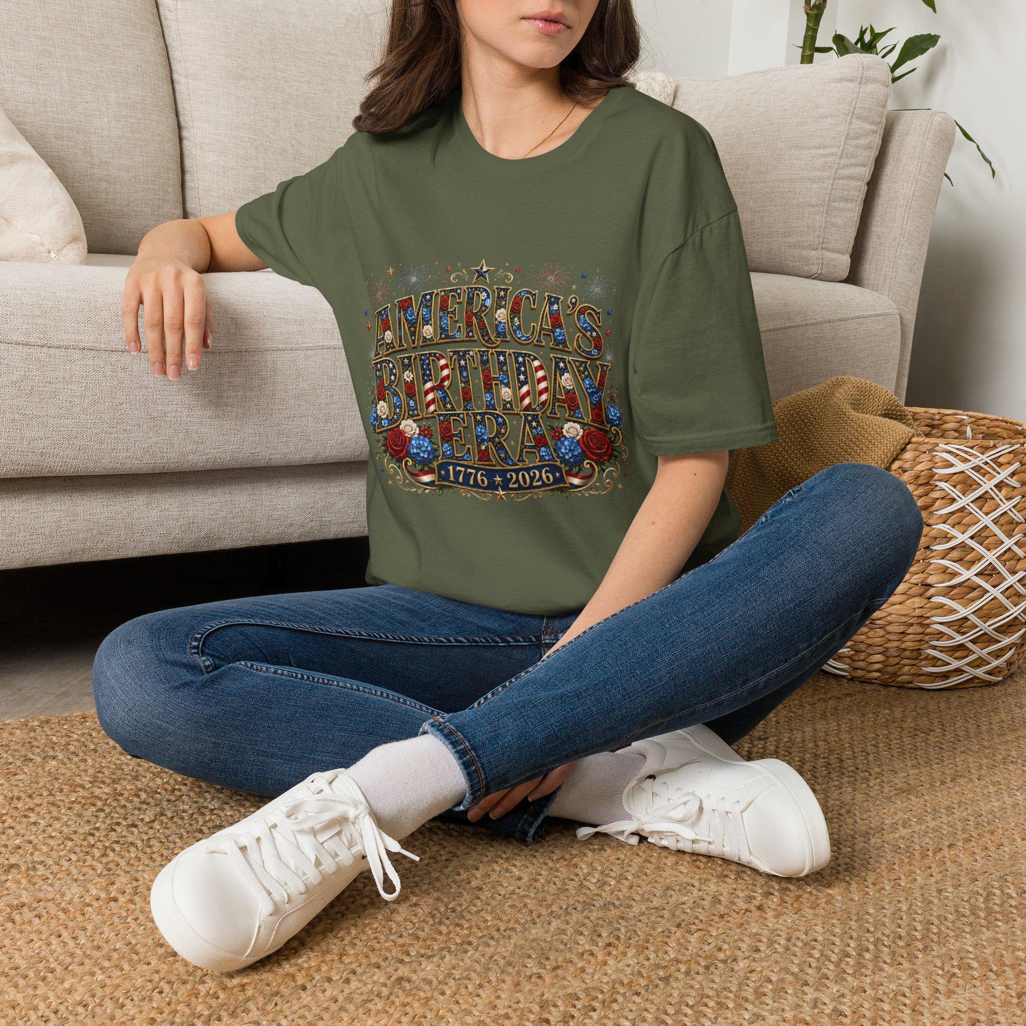 America's Birthday Graphic Tee | Vintage USA 250th Anniversary Patriotic Shirt, Excellent Gift!