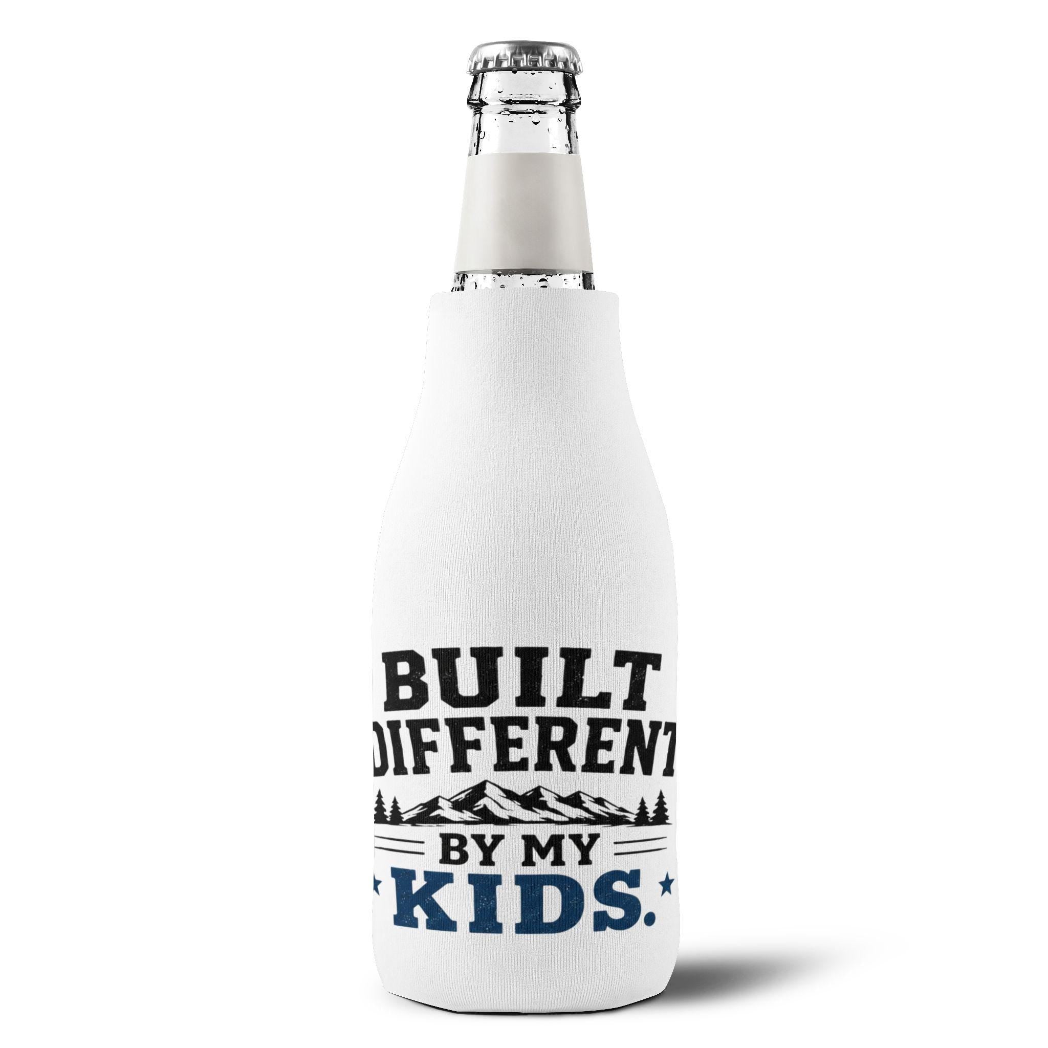 Built Different by My Kids Zip-Up Bottle Cooler Sleeve, Excellent Gift!