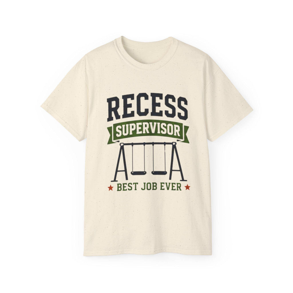 Recess Supervisor T-Shirt | Playground Swing Design, Dad Birthday Gift, Excellent Gift!