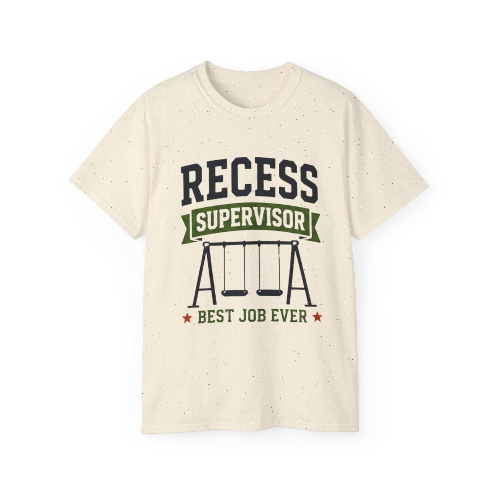 Recess Supervisor T-Shirt | Playground Swing Design, Dad Birthday Gift, Excellent Gift!