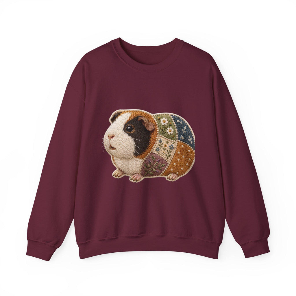 Patchwork Guinea Pig Embroidered Sweatshirt | Cozy Crewneck Pet Lover Gift, Excellent Gift!