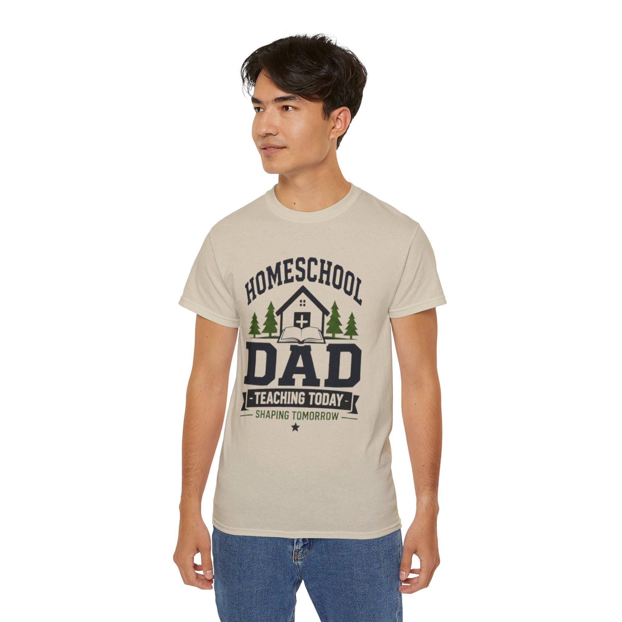 Homeschool Dad Shirt, Teaching Today Shaping Tomorrow Tee, Excellent Gift!