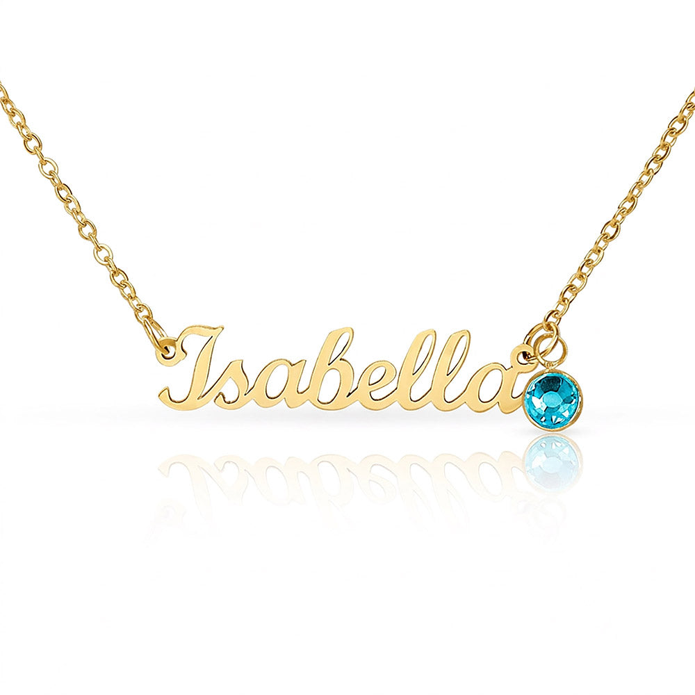 Push Present for New Mom, Custom Baby Name Necklace with Birthstone, Personalized New Baby Gift, Mama Jewelry
