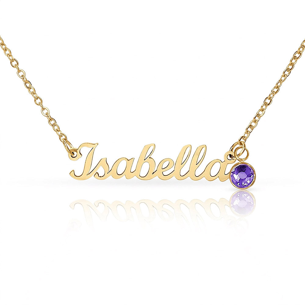 Push Present for New Mom, Custom Baby Name Necklace with Birthstone, Personalized New Baby Gift, Mama Jewelry