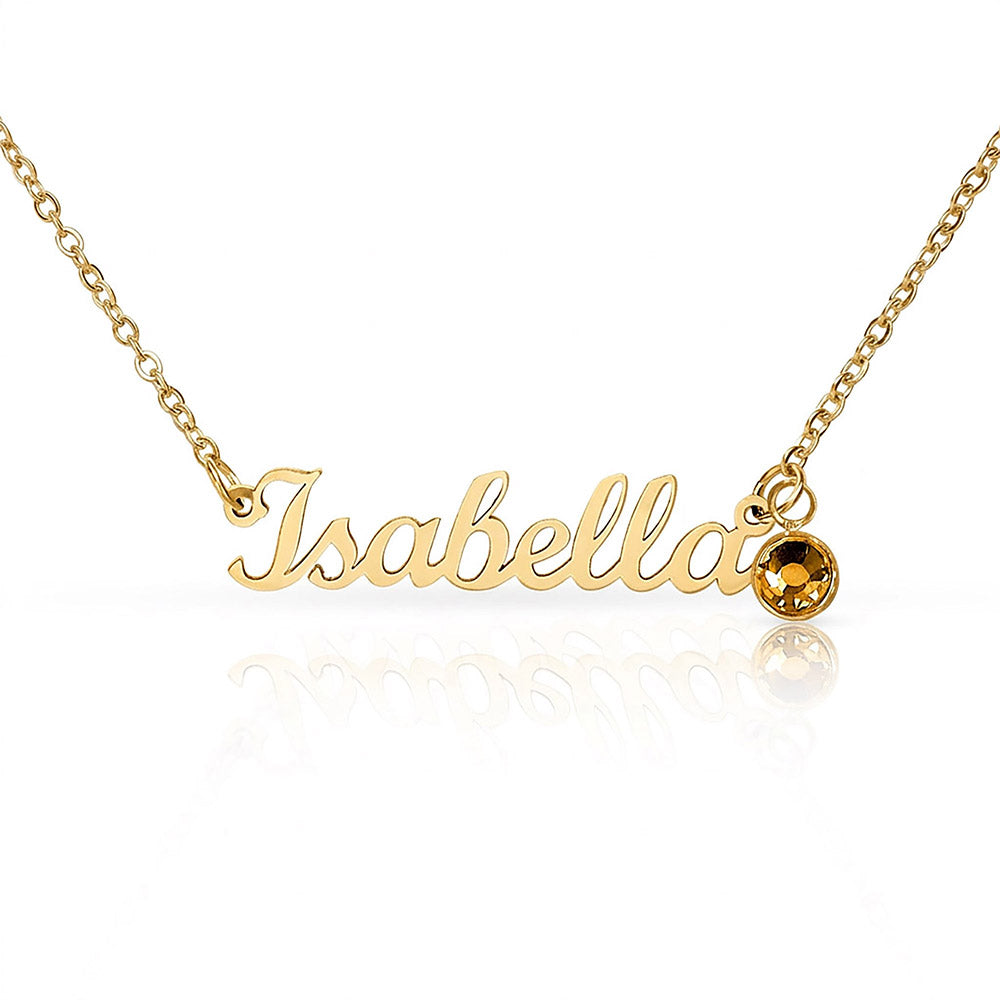 Push Present for New Mom, Custom Baby Name Necklace with Birthstone, Personalized New Baby Gift, Mama Jewelry