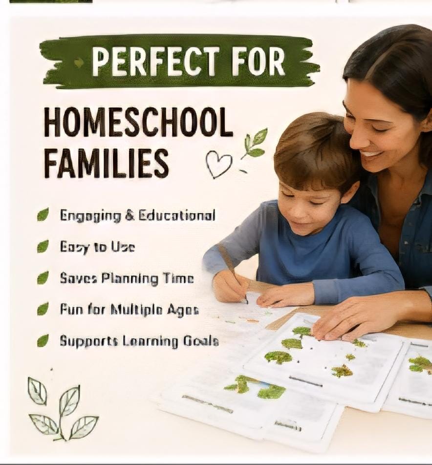 Environmental Studies Homeschool Packet Printable, Ecosystems and Conservation Worksheets, Earth Science Unit PDF