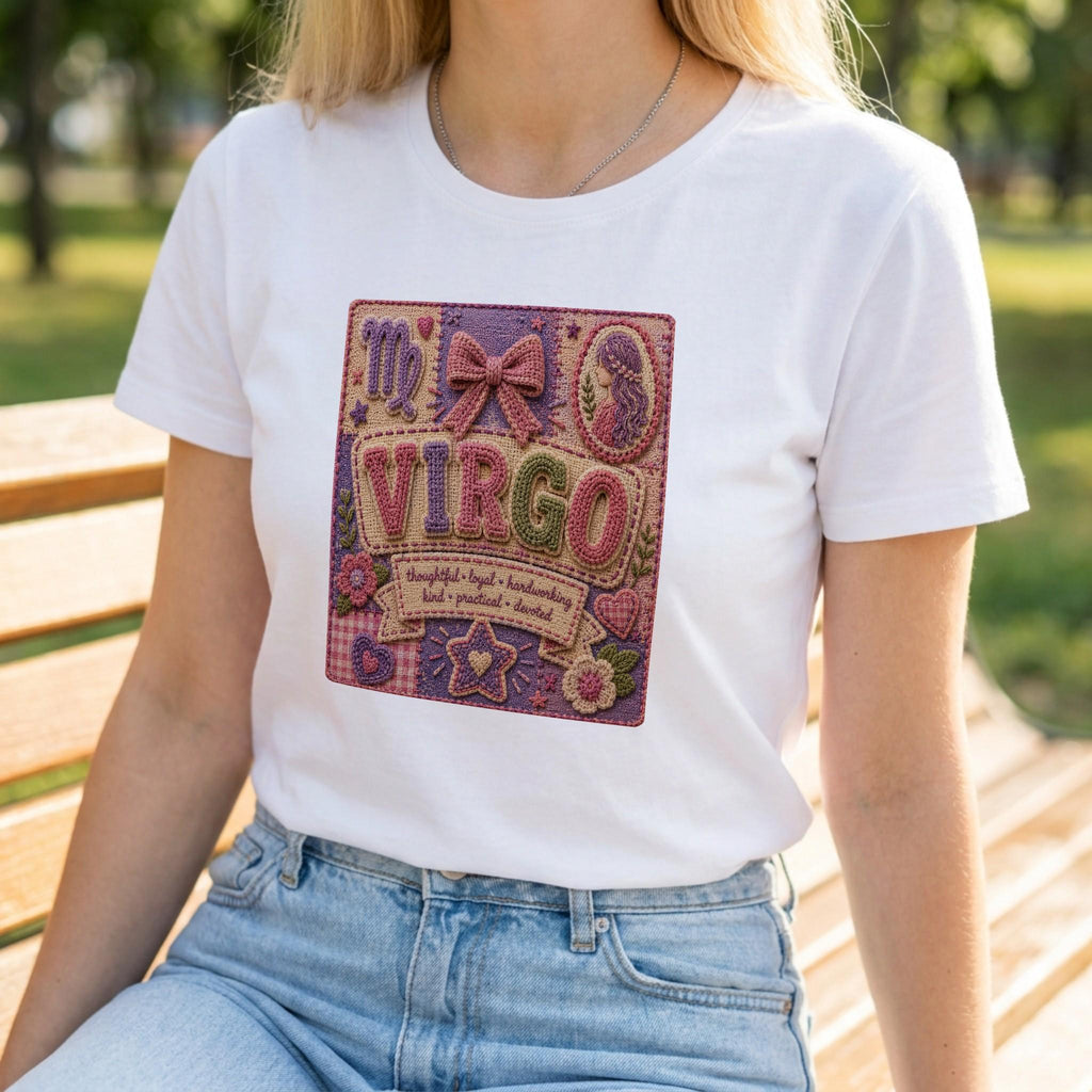 Virgo Zodiac Crochet PNG Bundle | Coquette Astrology Cut File (Digital Download), Excellent Gift!