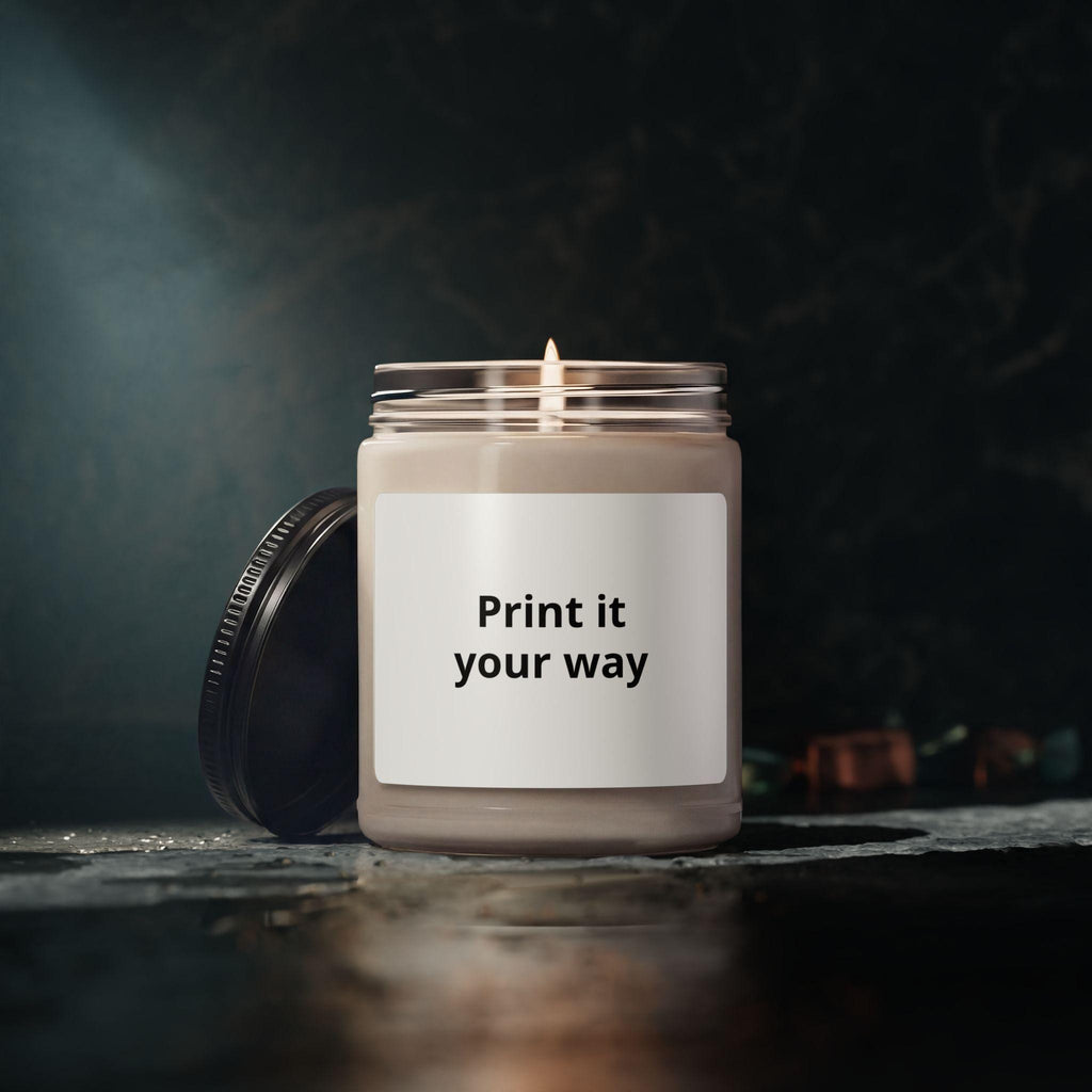Customizable Print-It-Your-Way Label Candle 9oz Soy Candle, Excellent Gift!