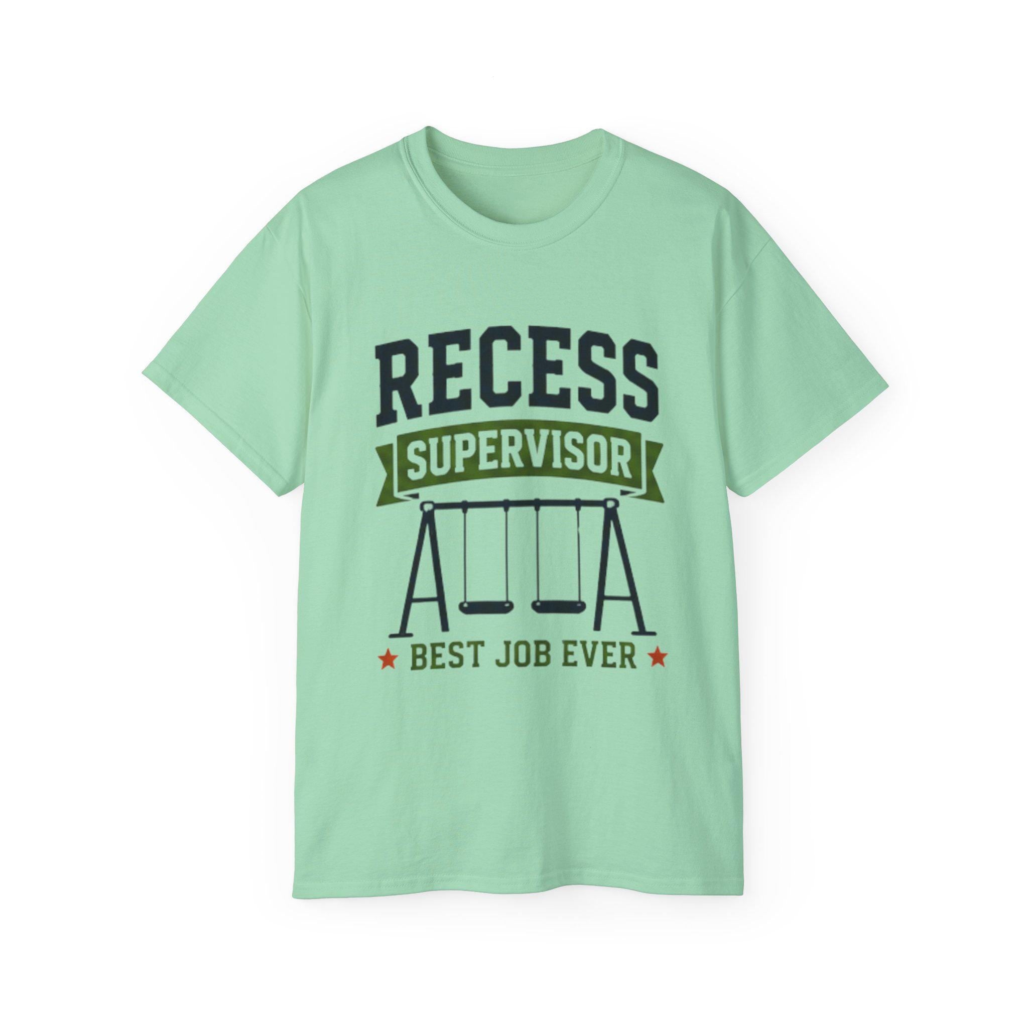 Recess Supervisor T-Shirt | Playground Swing Design, Dad Birthday Gift, Excellent Gift!