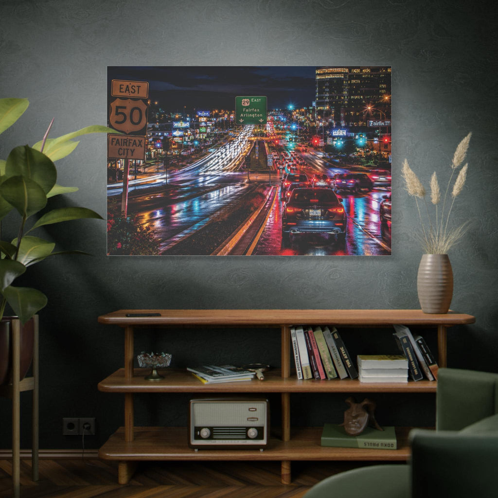 Route 50 Nightscape Print | Fairfax VA Photography (Digital Download), Excellent Gift!
