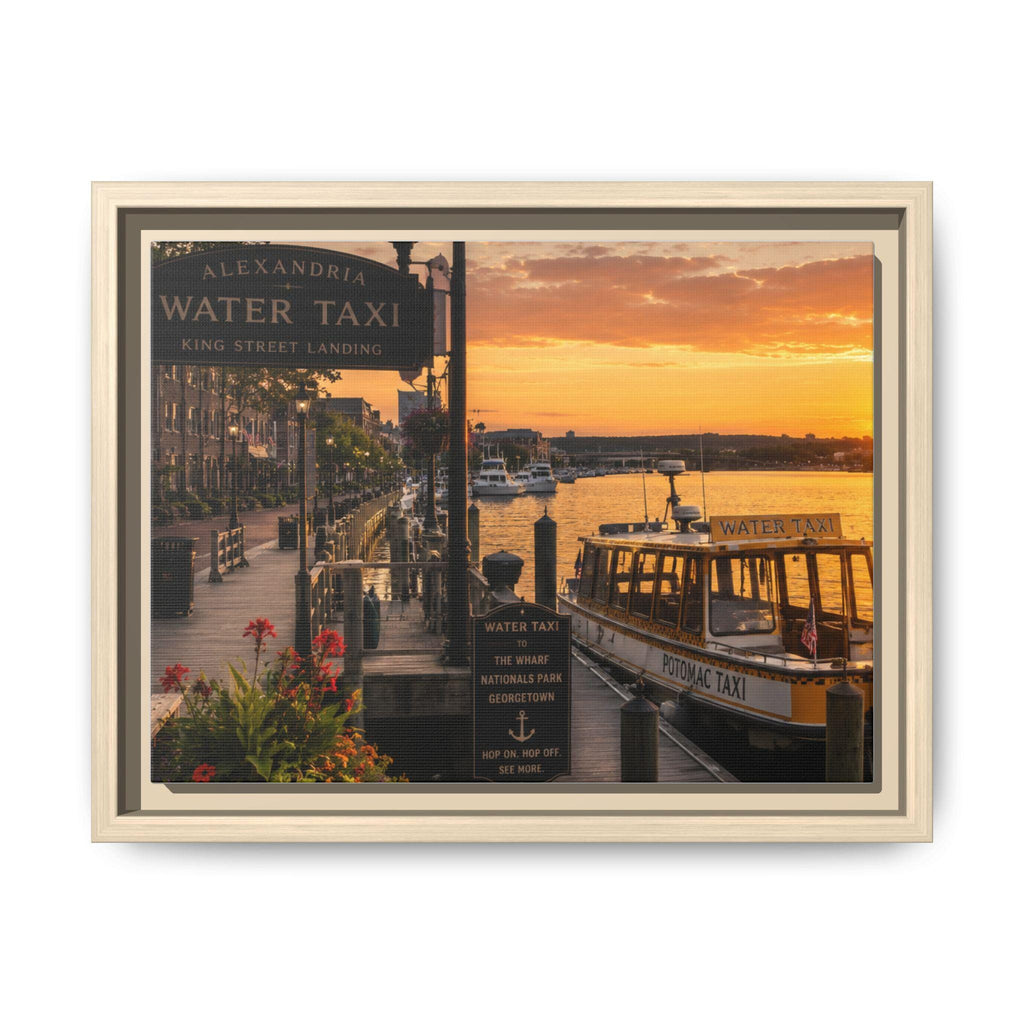 Alexandria VA Harbor Water Taxi Sunset Art (Digital Download) King Street Landing Waterfront Scene, Excellent Gift!