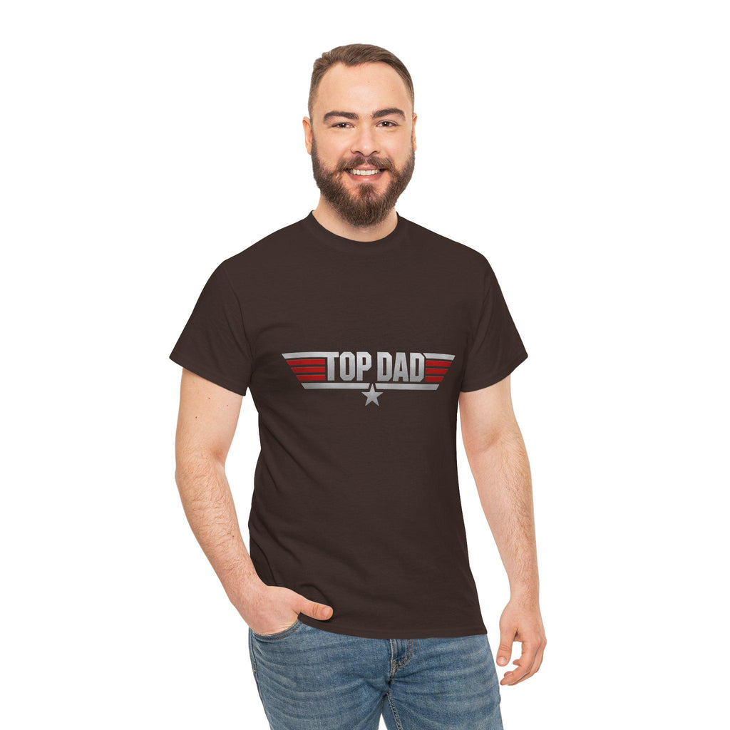 Top Dad retro wings Tee | Father graphic shirt, military star logo, Excellent Gift!