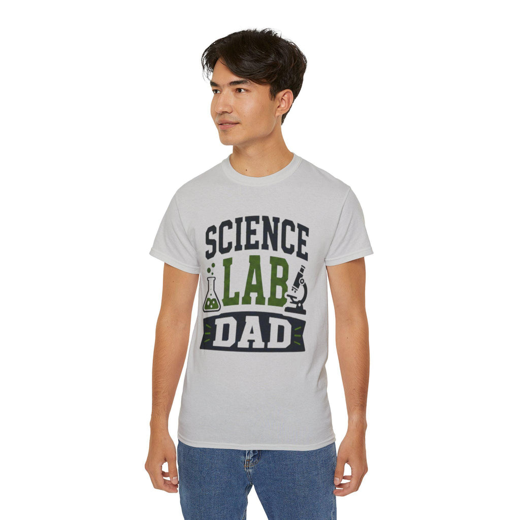 Science Lab Dad T-Shirt | Beaker Microscope Graphic Tee, Excellent Gift!