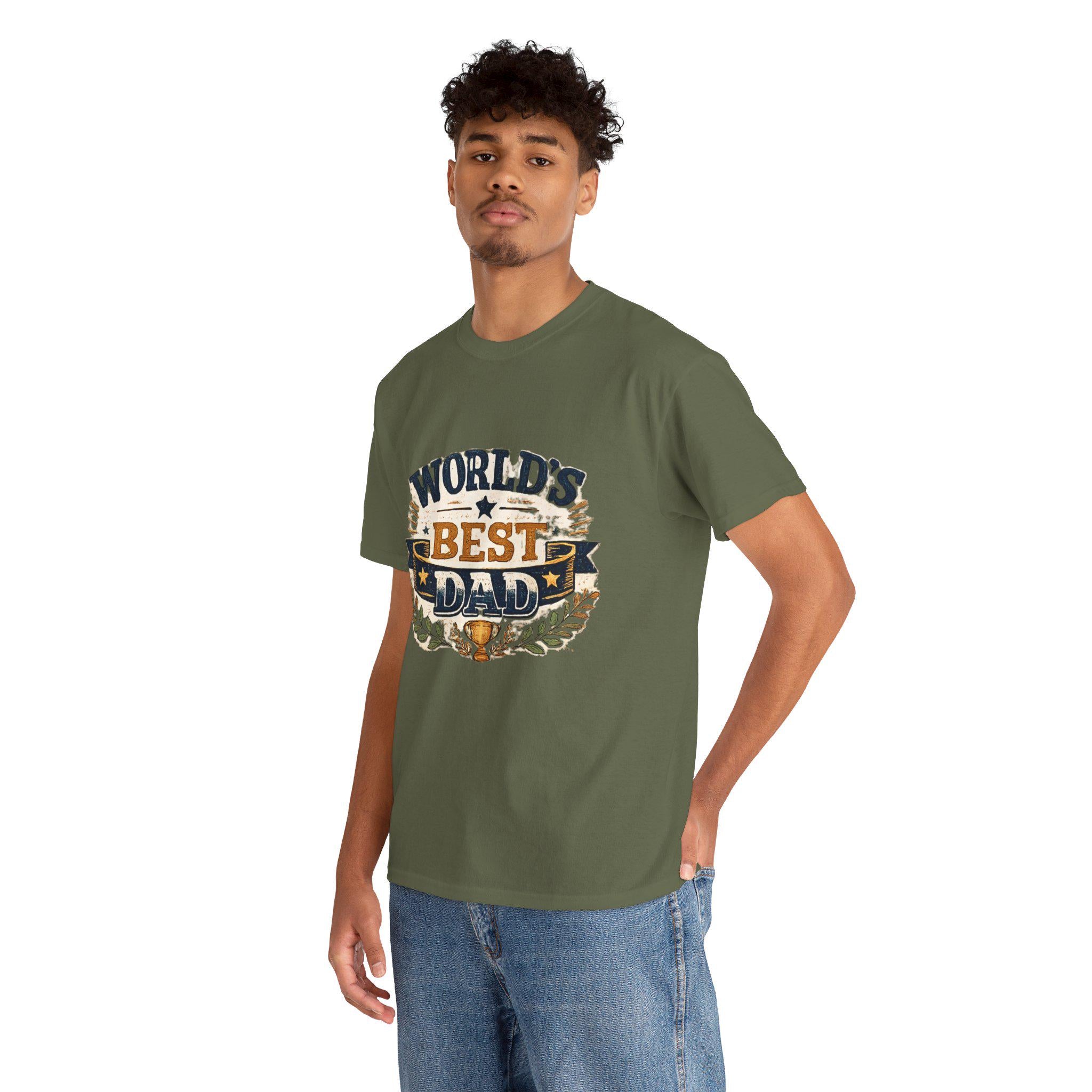 World's Dad Trophy Laurel T-Shirt | Father's Day Gift Tee, Excellent Gift!