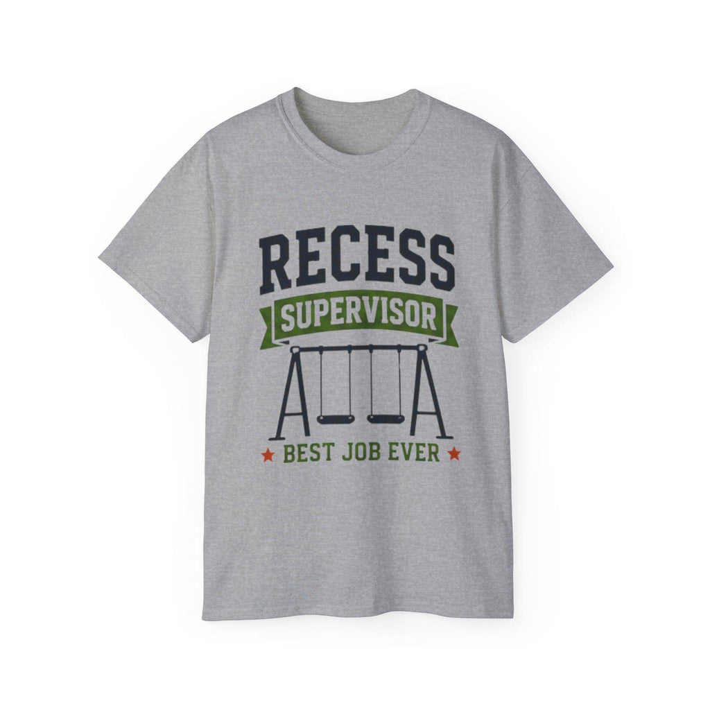 Recess Supervisor T-Shirt | Playground Swing Design, Dad Birthday Gift, Excellent Gift!