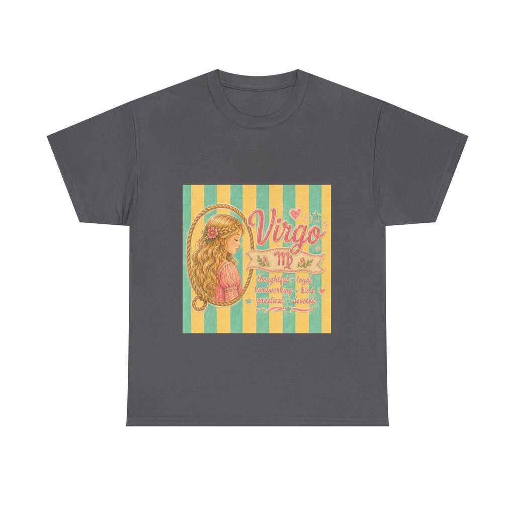 Virgo Zodiac Maiden Tee | Retro Striped Astrology Graphic Tee, Excellent Gift!