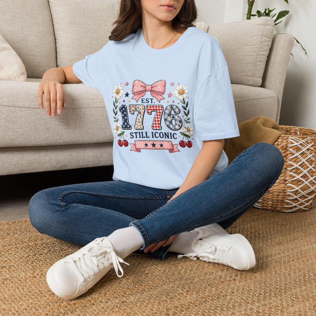 1776 Floral Patriotic T-Shirt | Americana Independence Day, 250th Anniversary Tee, Excellent Gift!