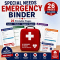Special Needs ADHD Care Binder Printable | 26 Page Autism Medical Planner | Caregiver Forms | Disability Profile | Emergency Planning PDF