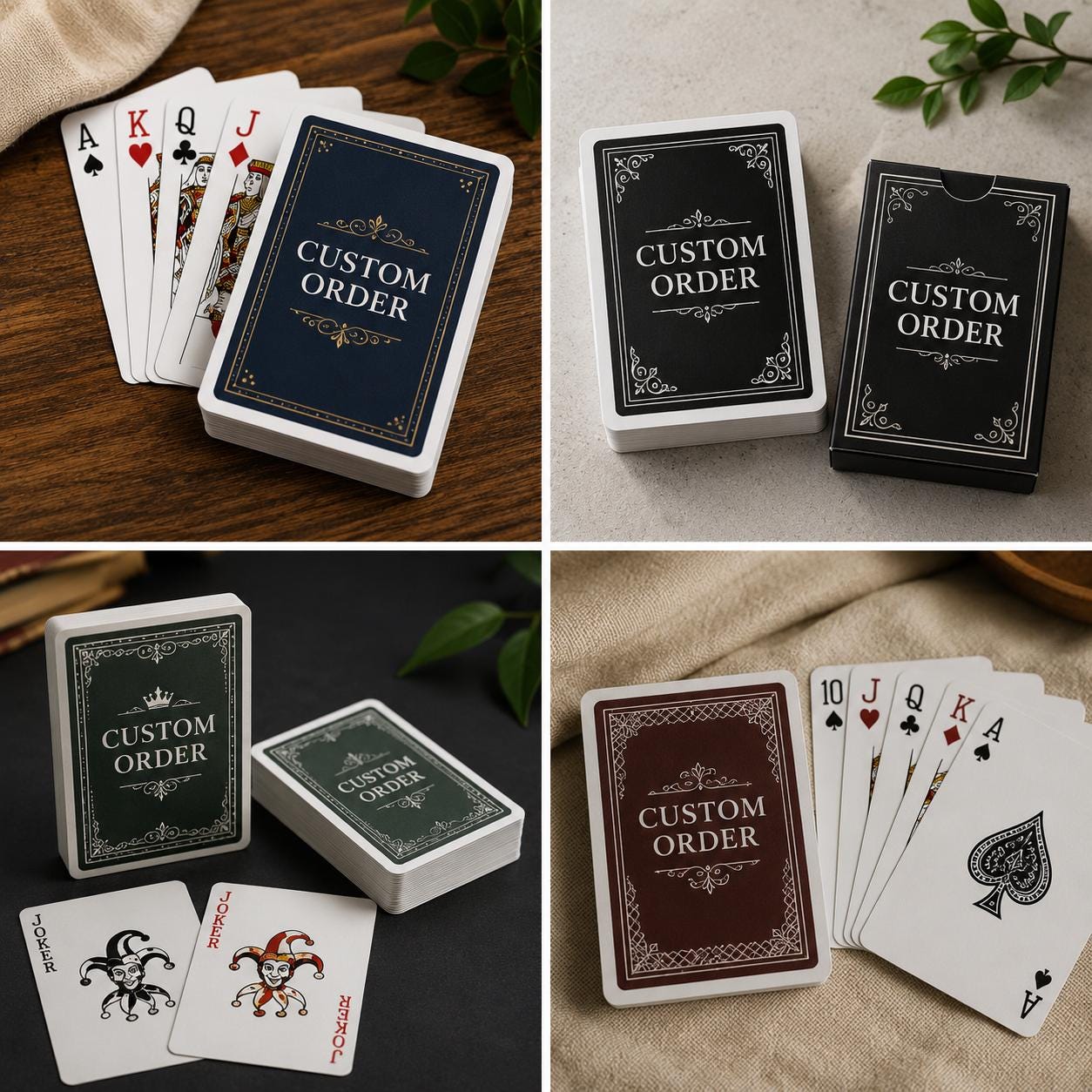 Custom Playing Cards, Personalized Poker Cards, Father's Day, Dad's Birthday, Excellent Gift!