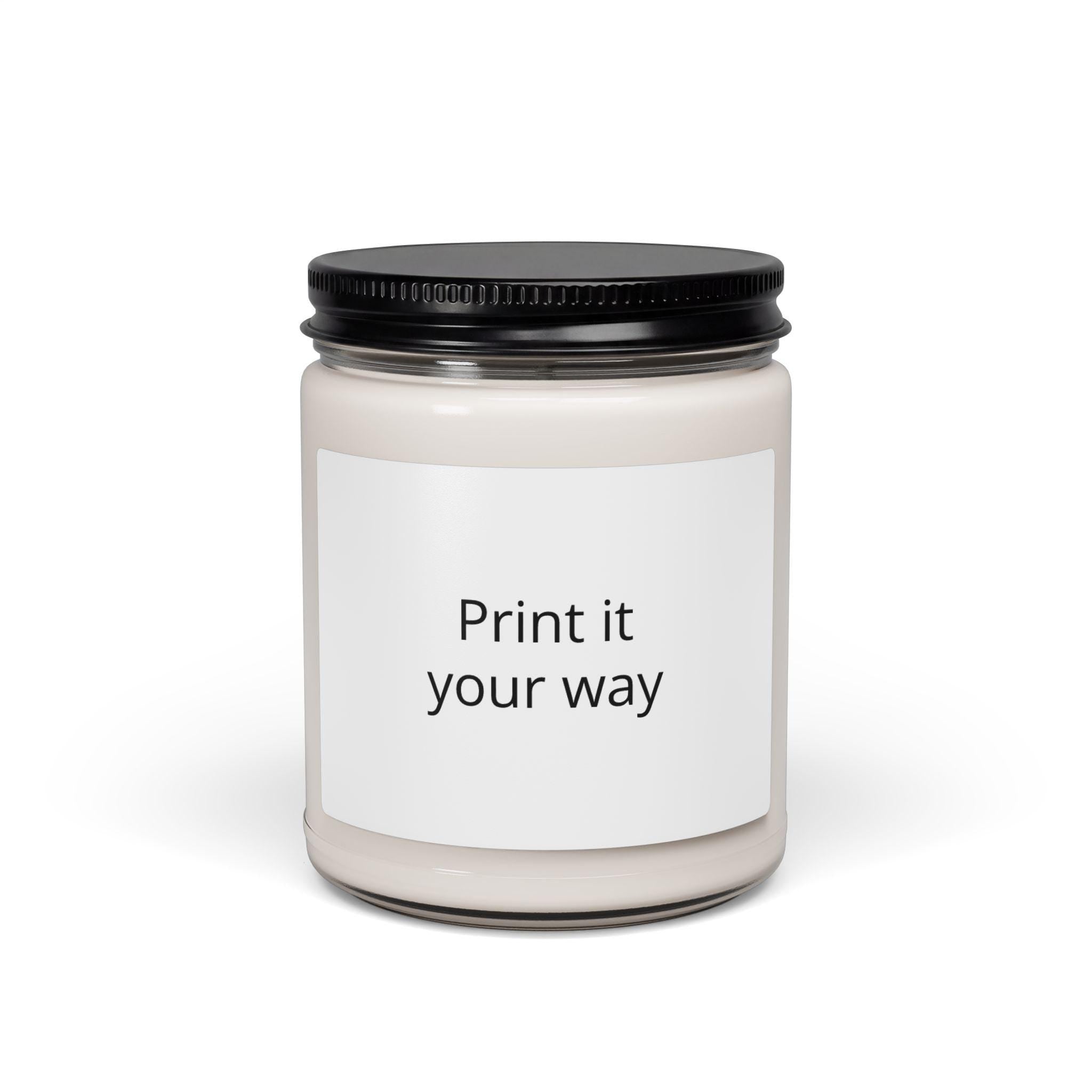 Customizable Print-It-Your-Way Label Candle 9oz Soy Candle, Excellent Gift!