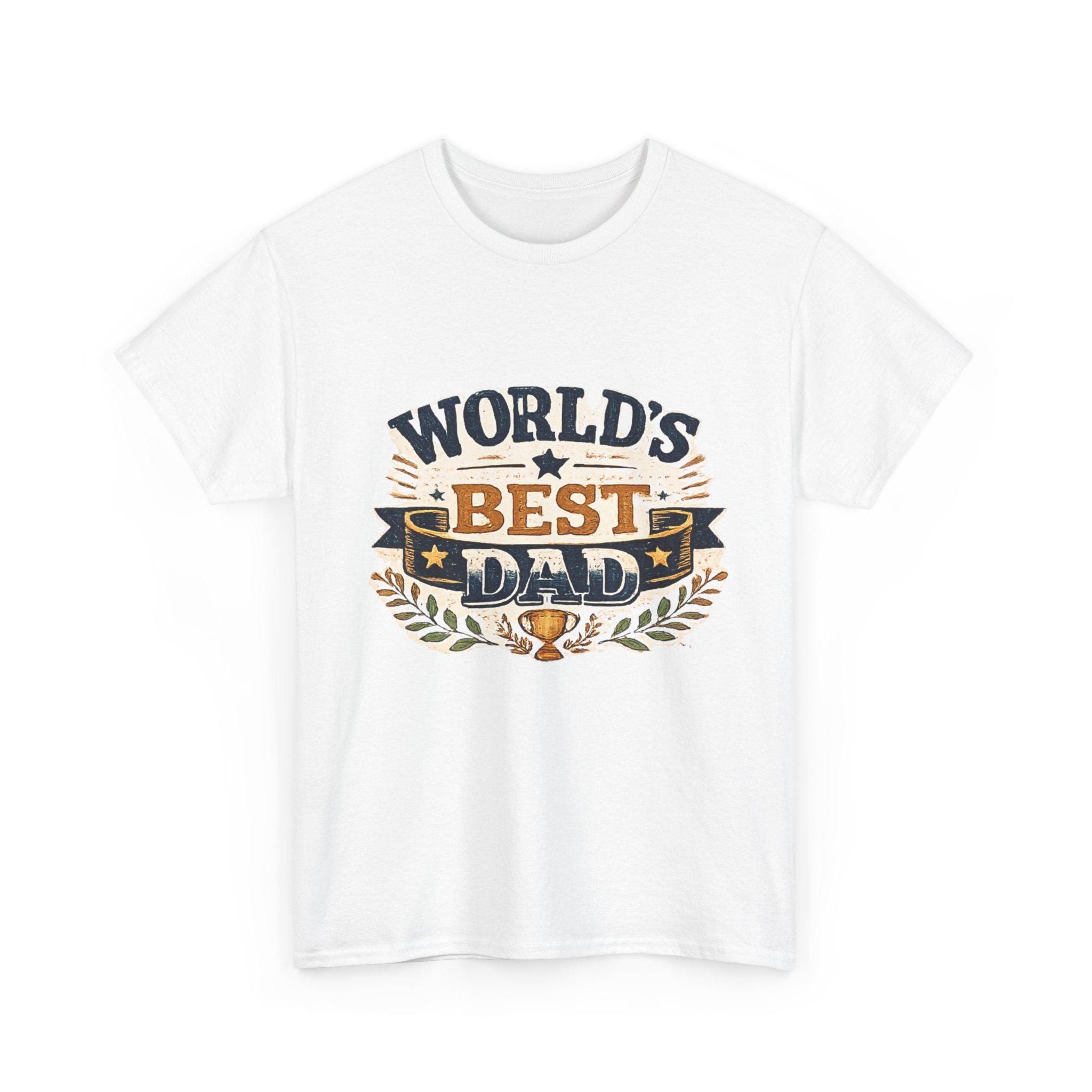 World's Dad Trophy Laurel T-Shirt | Father's Day Gift Tee, Excellent Gift!