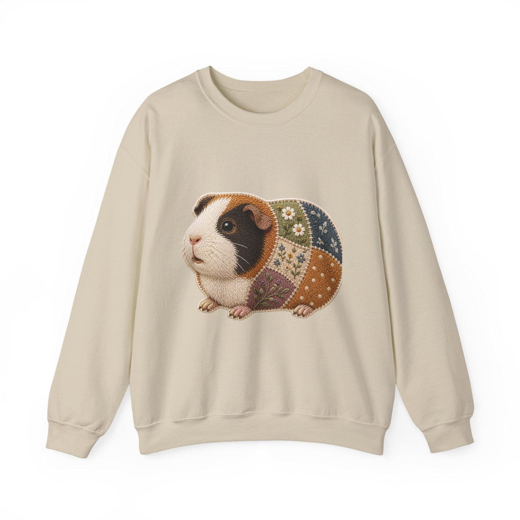 Patchwork Guinea Pig Embroidered Sweatshirt | Cozy Crewneck Pet Lover Gift, Excellent Gift!