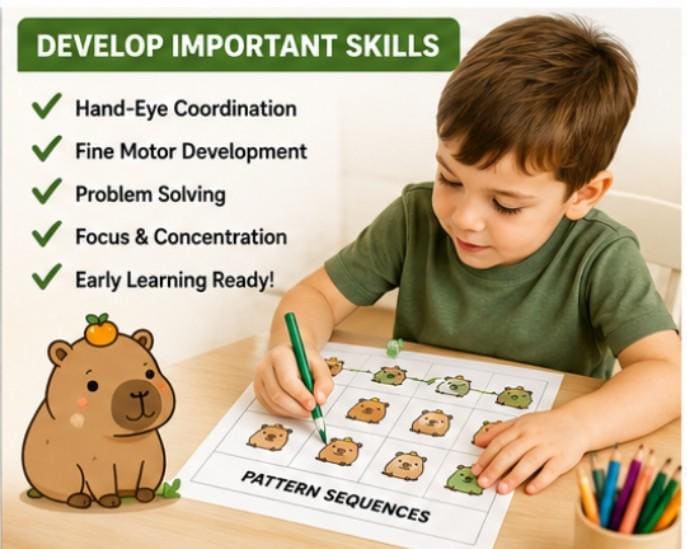 Capybara Busy Book Printable, Gift for Parents, Preschool Fine Motor Activities, Toddler Quiet Book PDF, Homeschool Learning Binder