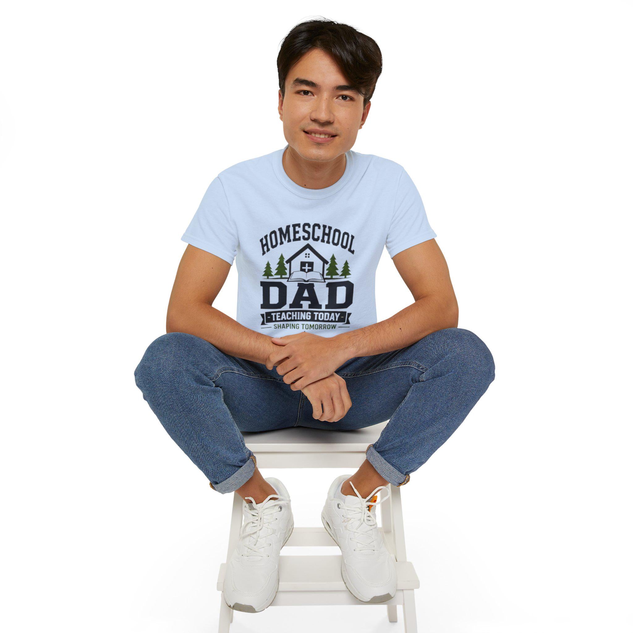 Homeschool Dad Shirt, Teaching Today Shaping Tomorrow Tee, Excellent Gift!