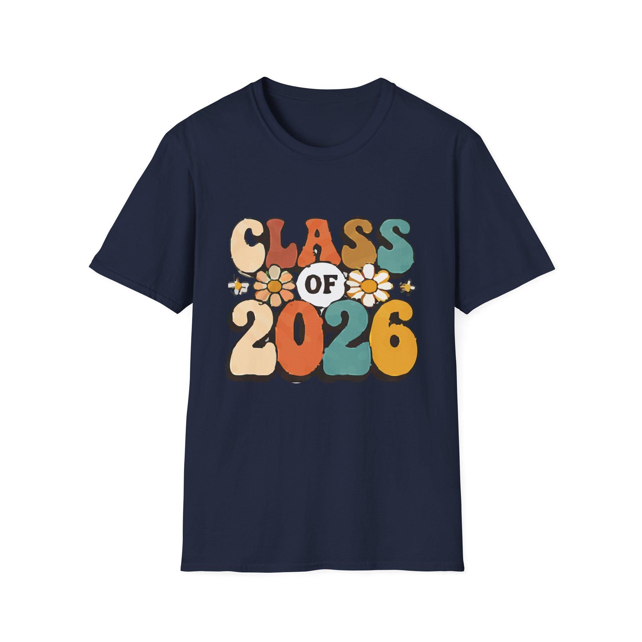 Class of 2026 Retro Flowers T-Shirt | Graduation Tee