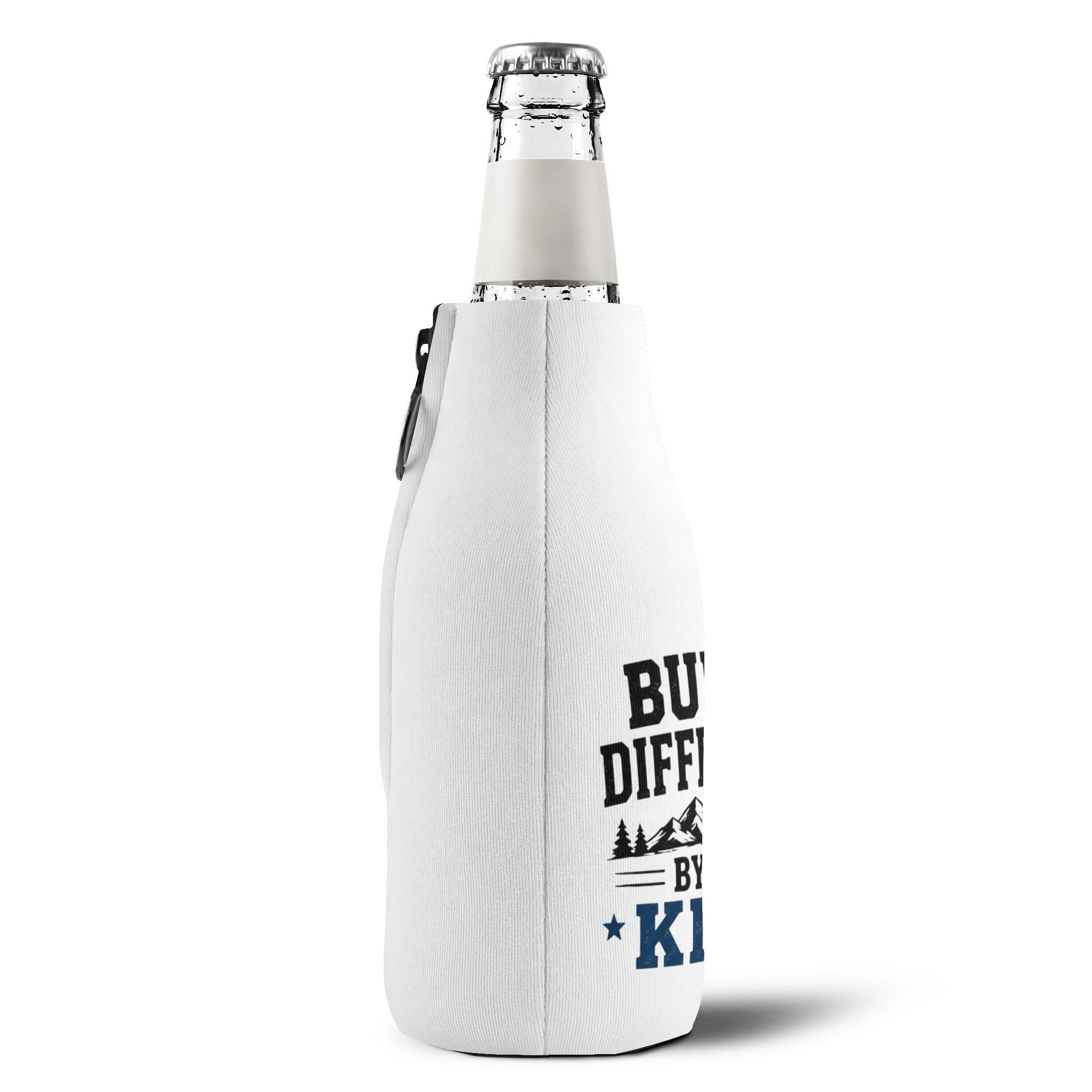 Built Different by My Kids Zip-Up Bottle Cooler Sleeve, Excellent Gift!