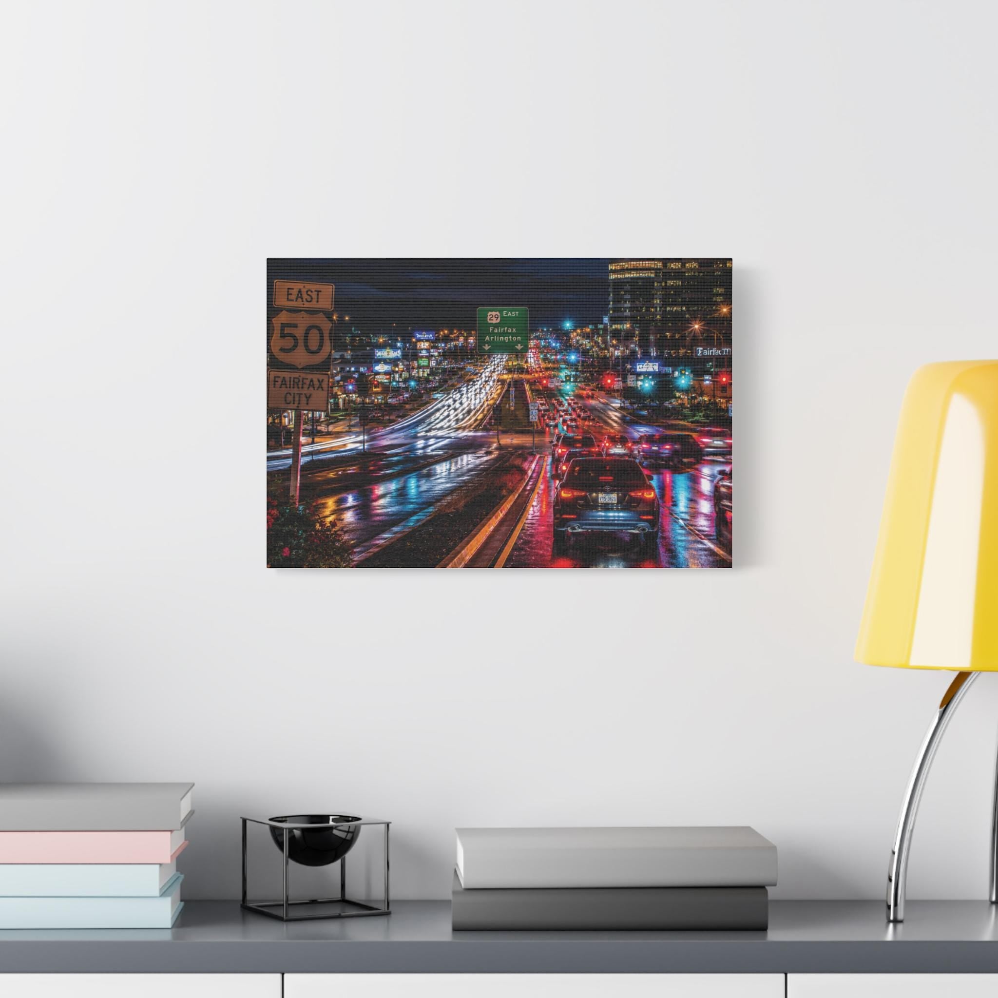 Route 50 Nightscape Print | Fairfax VA Photography (Digital Download), Excellent Gift!