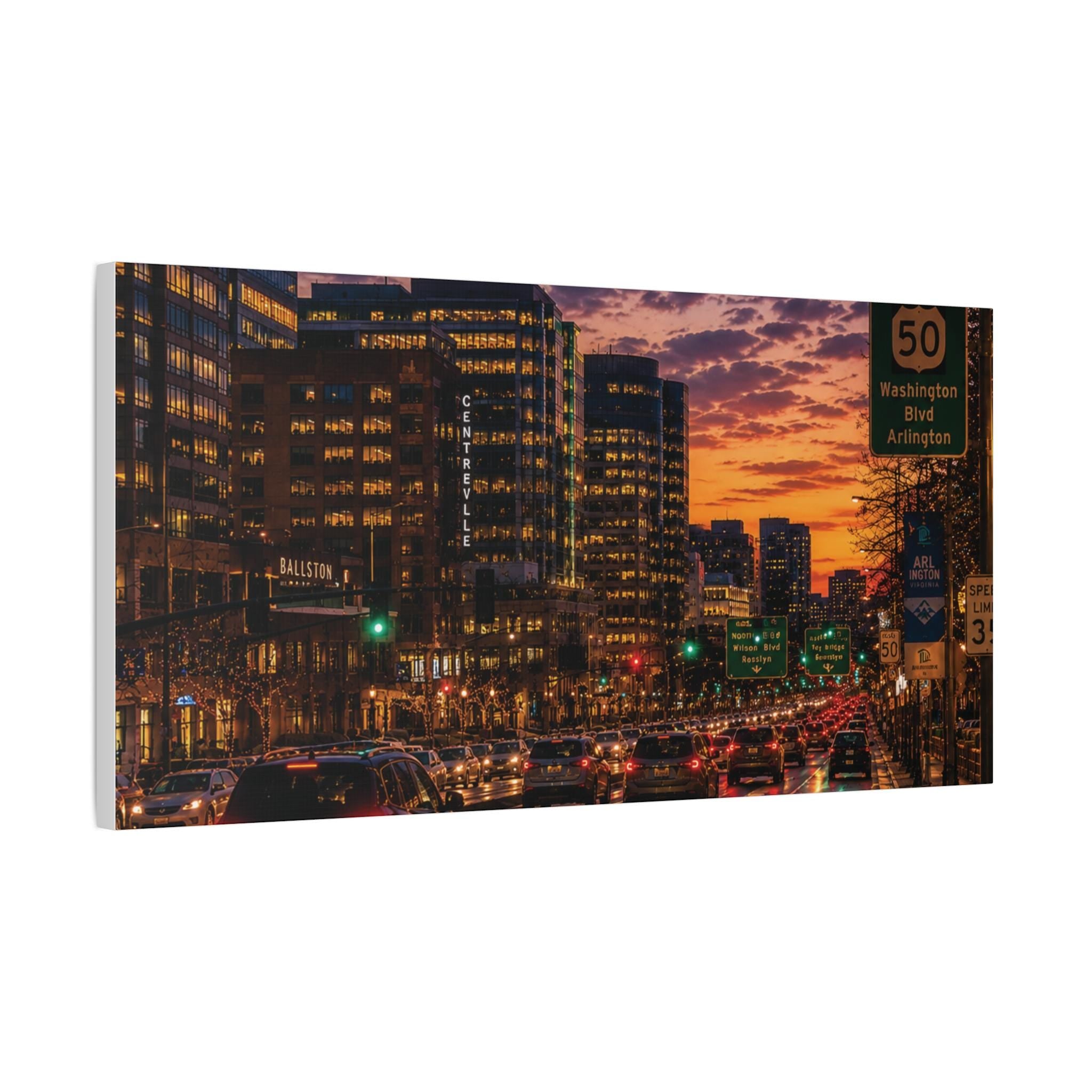 Arlington VA Sunset Cityscape Print | Ballston Skyline (Digital Download) 250th Anniversary, Father's Day Gift, Excellent Gift!