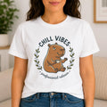 Capybara Chill Vibes Tee | Whimsical Animal Illustration, Casual Cotton Shirt, Excellent Gift!