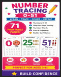Number Tracing Worksheets 0-51 – Preschool Counting Activities Workbook (PDF)