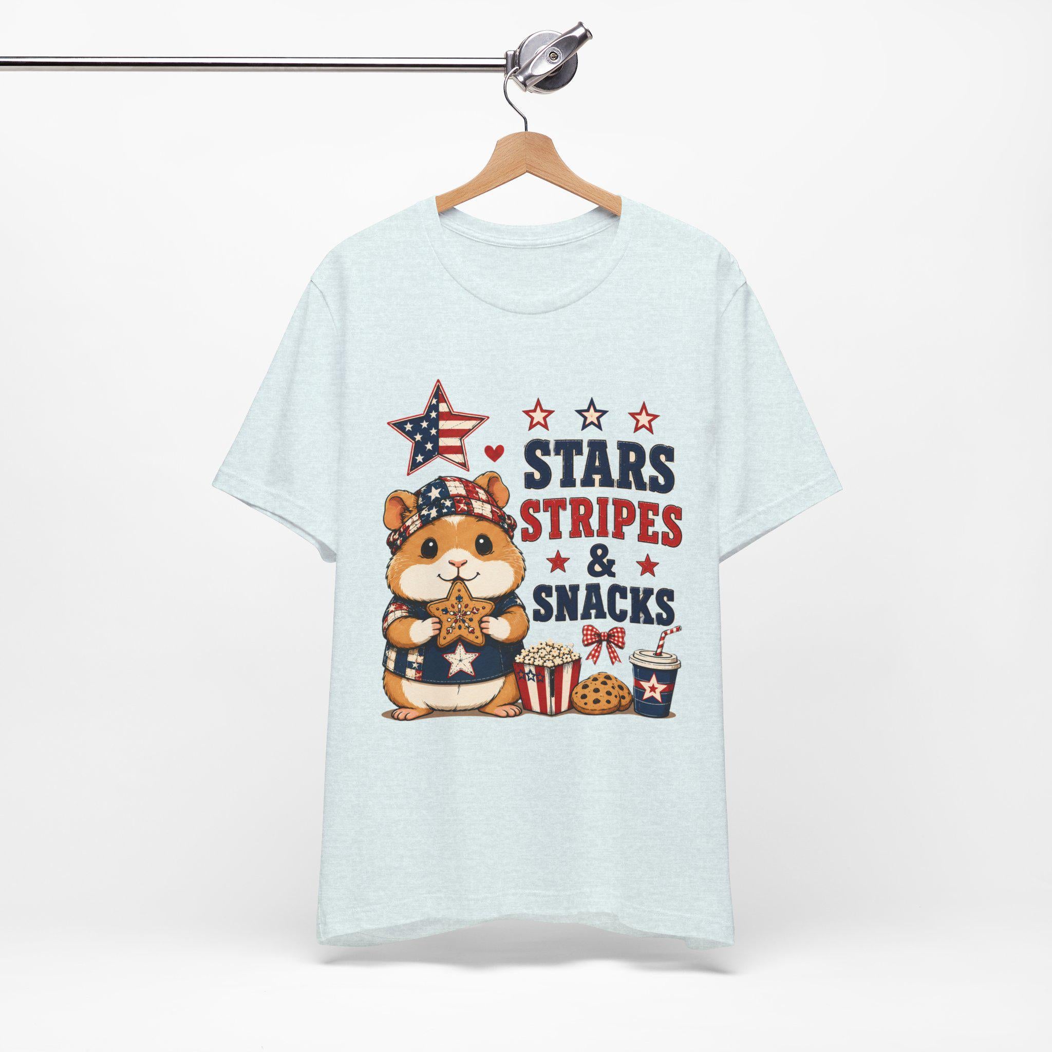 Hamster Fourth of July T-Shirt | Patriotic Stars Stripes Snacks Tee, Excellent Gift!