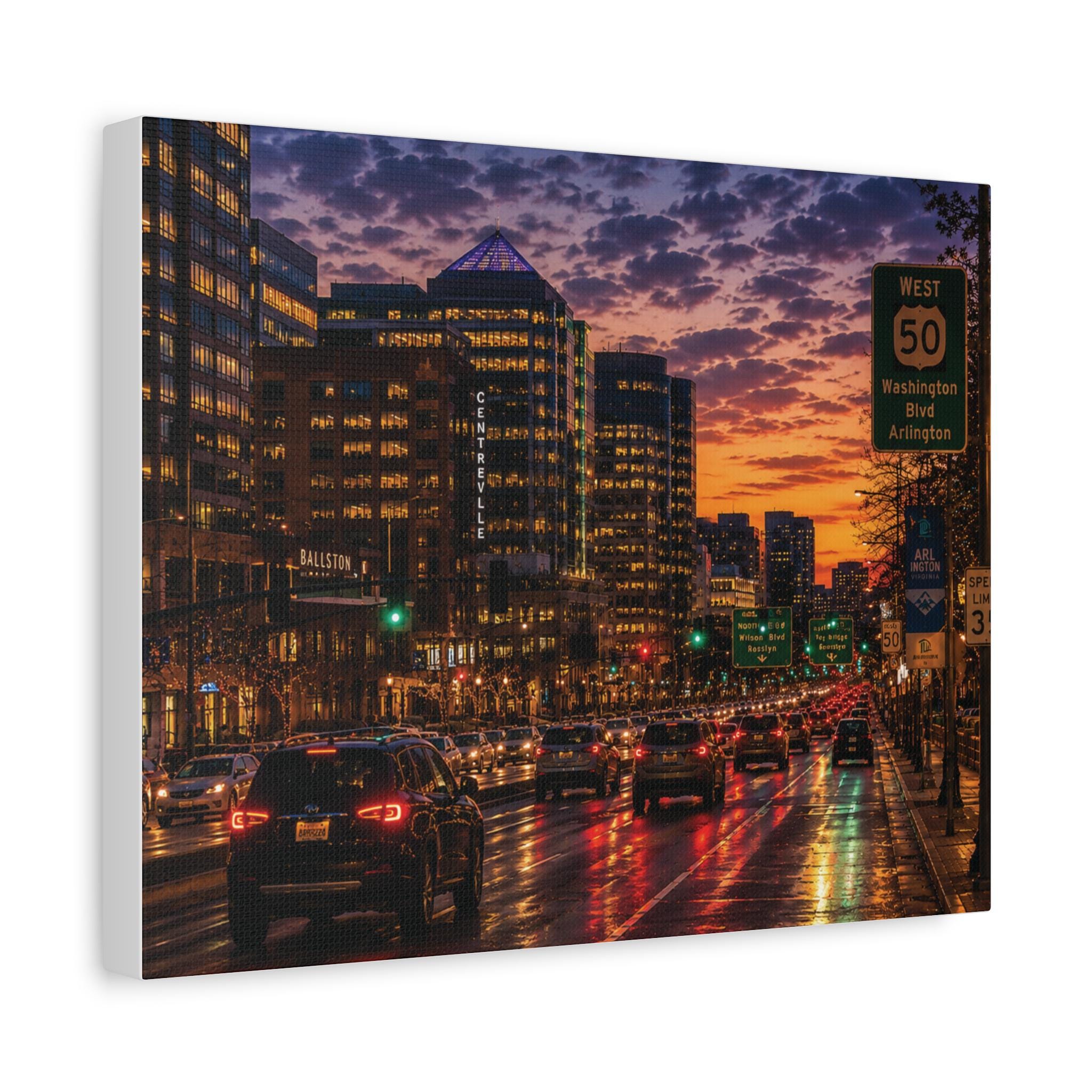 Arlington VA Sunset Cityscape Print | Ballston Skyline (Digital Download) 250th Anniversary, Father's Day Gift, Excellent Gift!