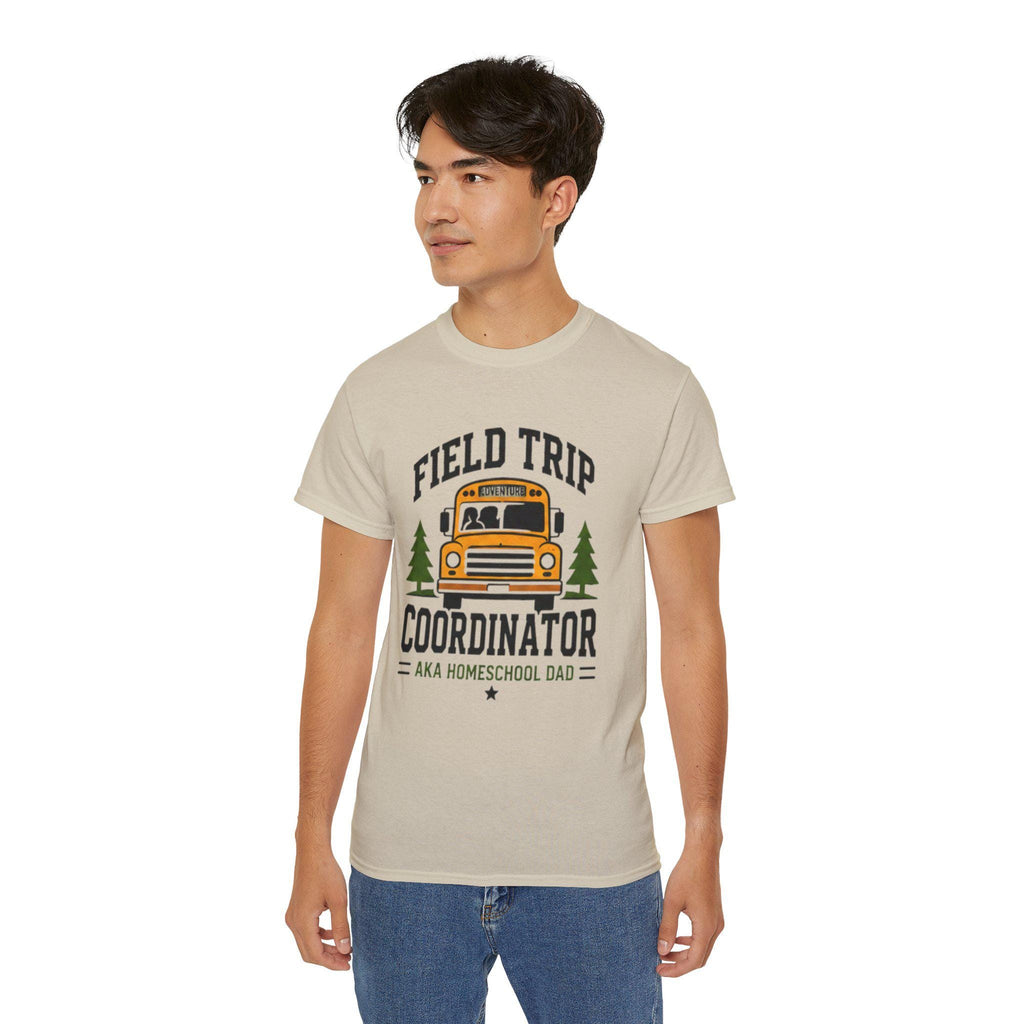 Field Trip Coordinator T-Shirt | School Bus Homeschool Dad Tee |  Father's Day, Dad Birthday Gift, Excellent Gift!