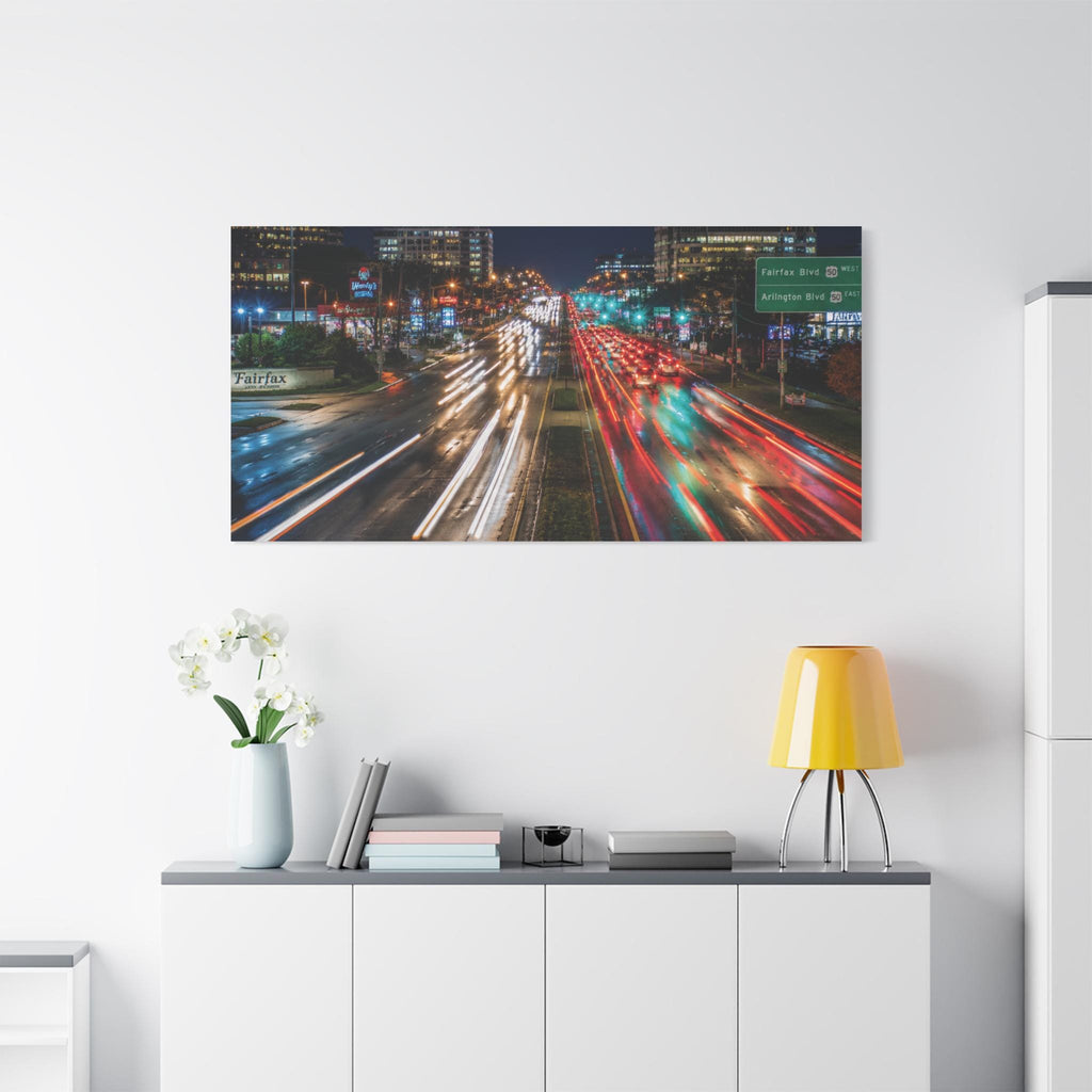 Fairfax Blvd Night Cityscape Print | Northern Virginia Wall Art (Digital Download), Excellent Gift!