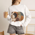Patchwork Guinea Pig Embroidered Sweatshirt | Cozy Crewneck Pet Lover Gift, Excellent Gift!