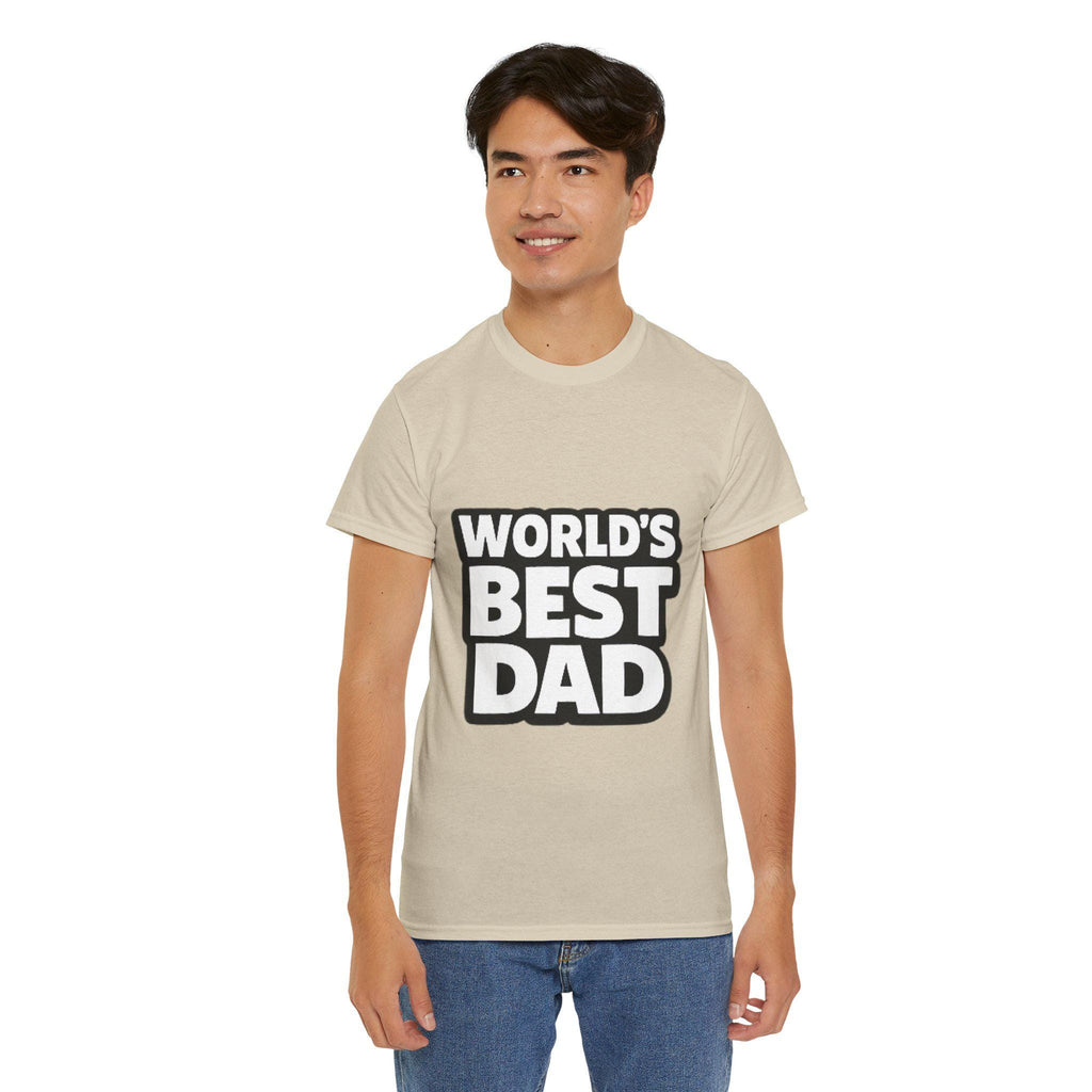 World Dad T-Shirt | Retro Bold Lettering Dad Tee, Excellent Gift!