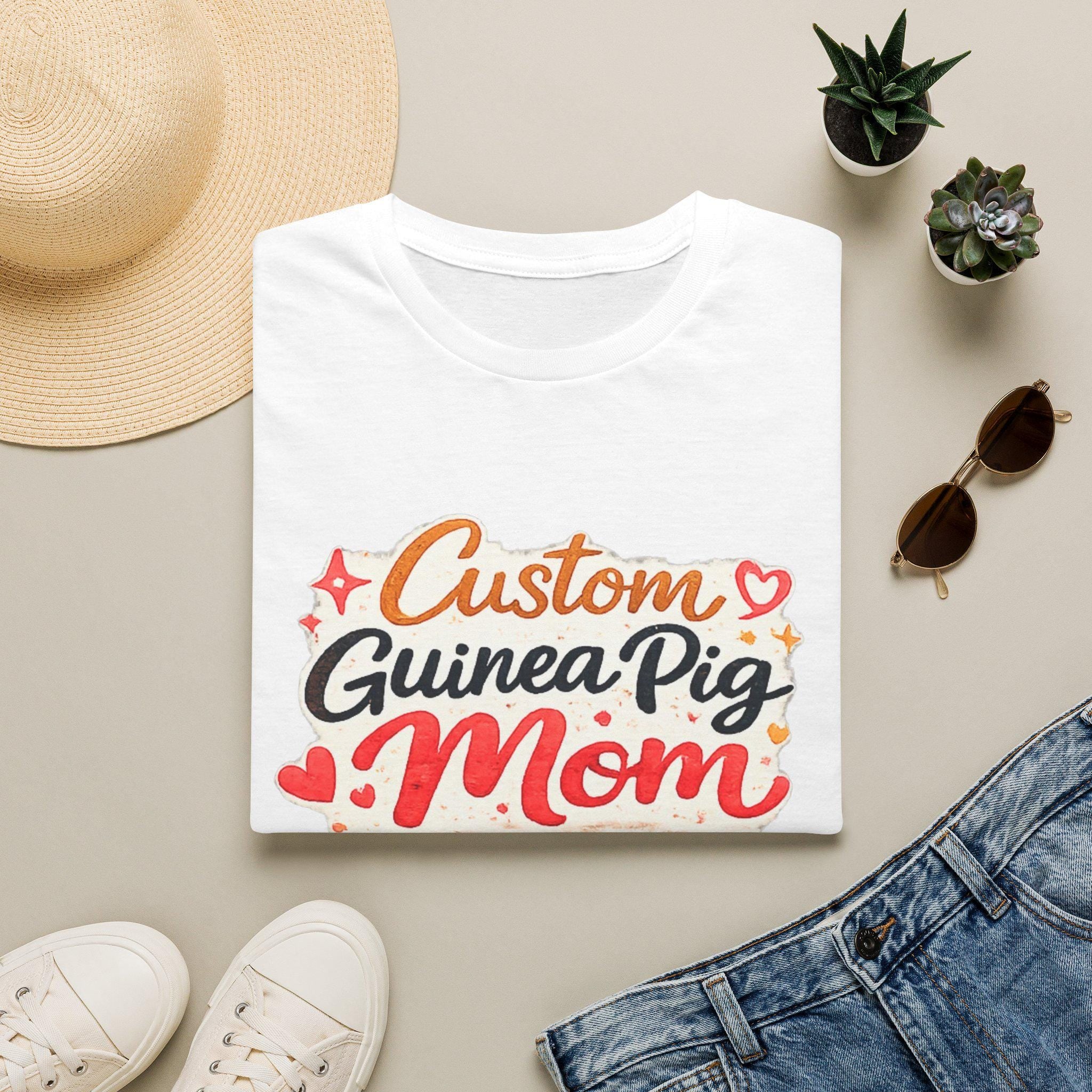 Custom Personalized Guinea Pig Mom T-Shirt | Personalized Pet Shirt, Excellent Gift!